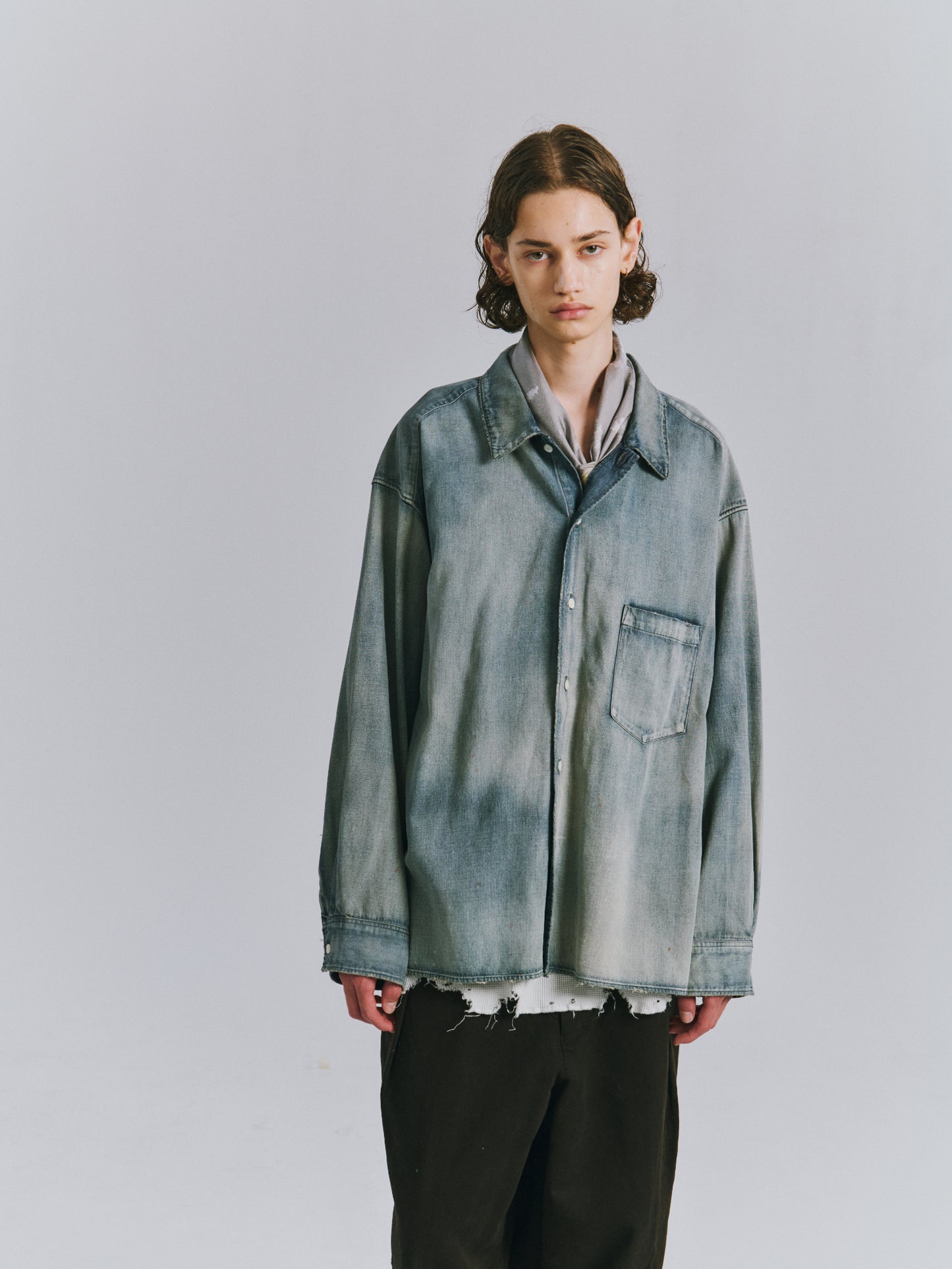SILK SCALF(GRAY)