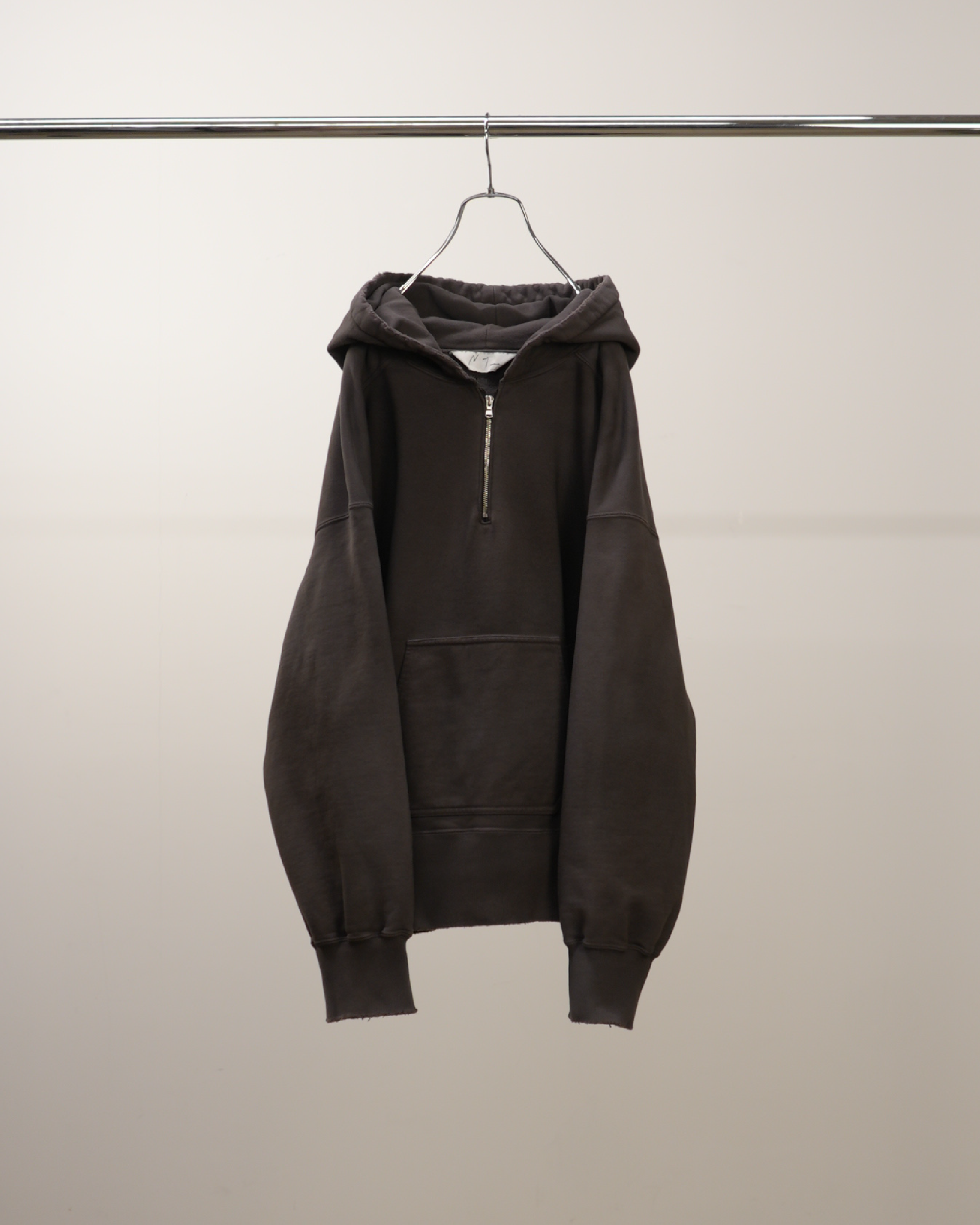 HALF ZIP HOODIE(BLACK) – ANCELLM HALF ZIP HOODIE(BLACK) – ANCELLM