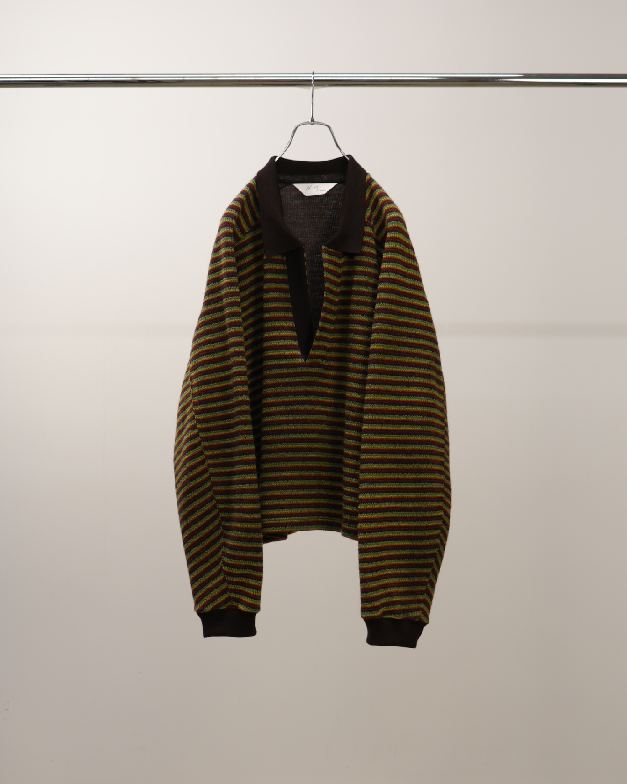 WOOL BORDER SKIPPER SHIRT(MULTI) – ANCELLM