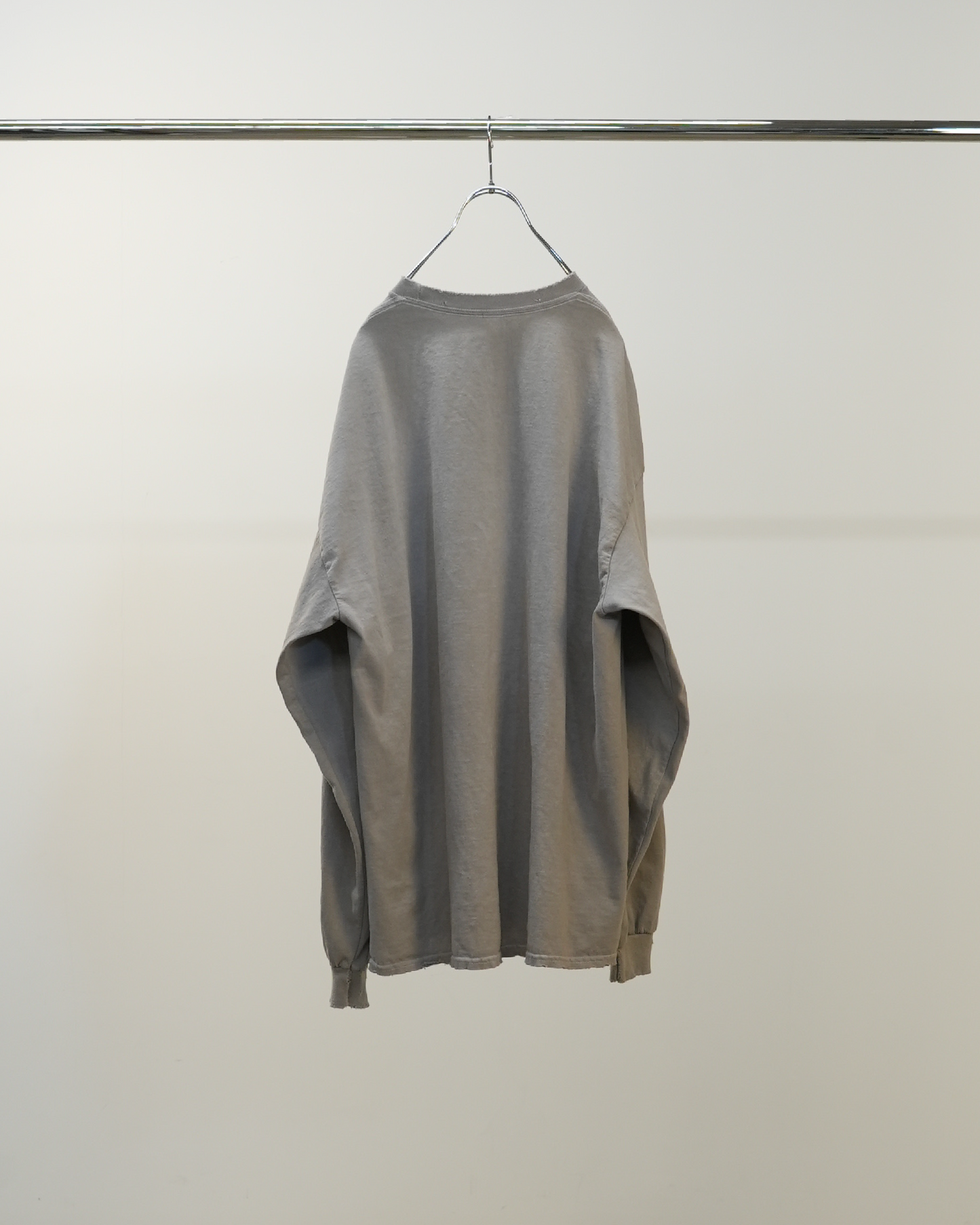 MESSAGE L/S T-SHIRT(GRAY)