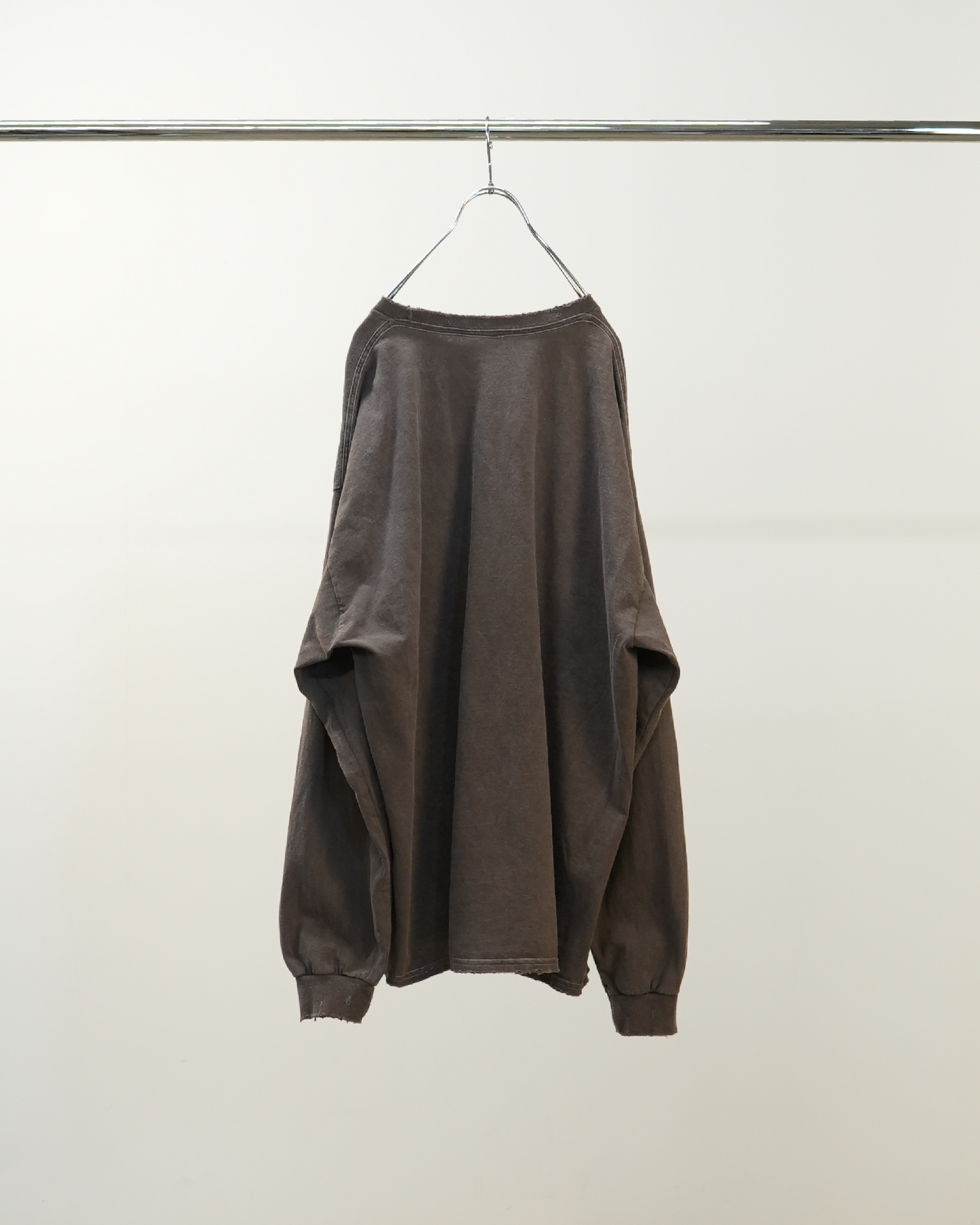 MESSAGE L/S T-SHIRT(BROWN)