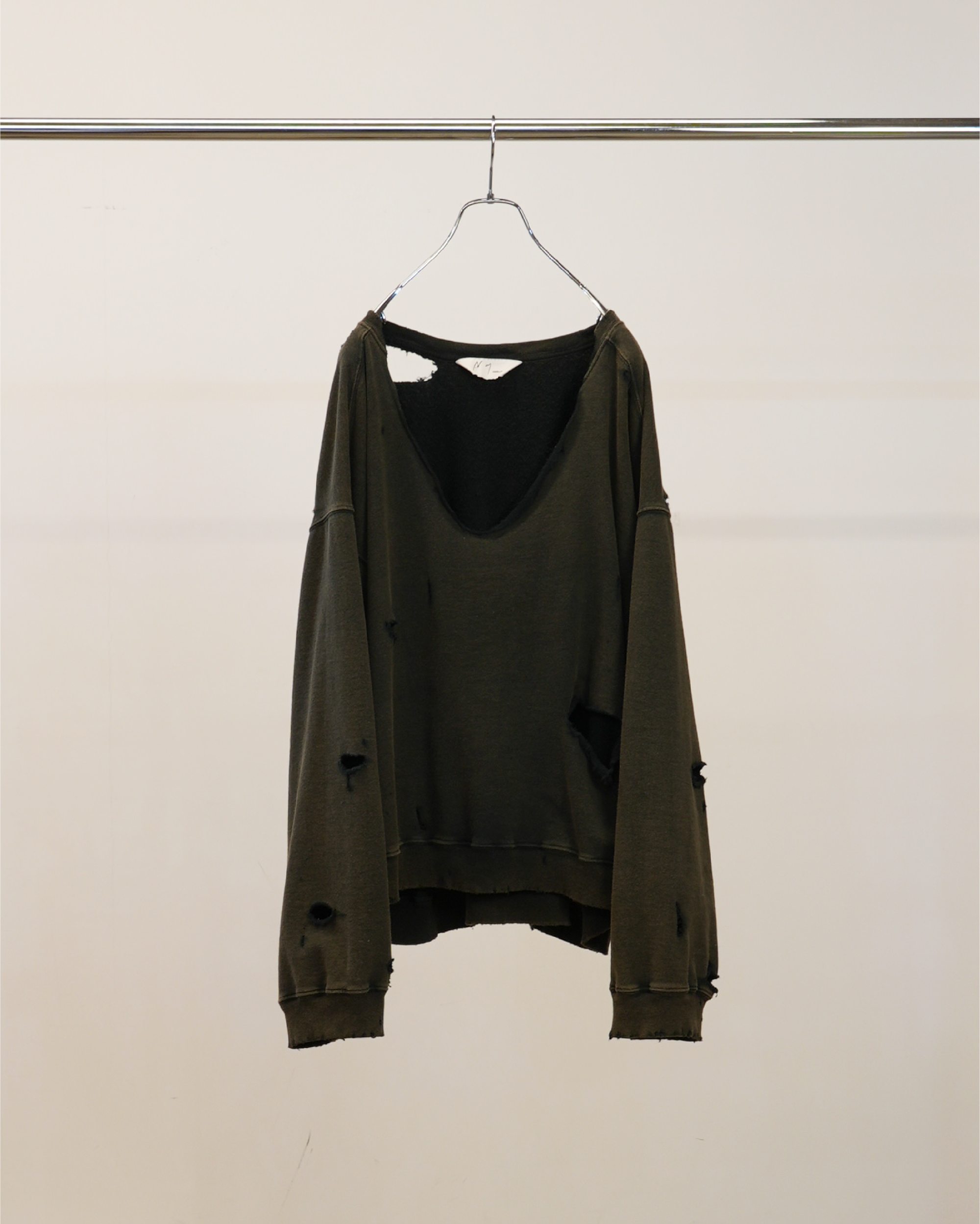BROKEN SWEAT SHIRT(BLACK) – ANCELLM