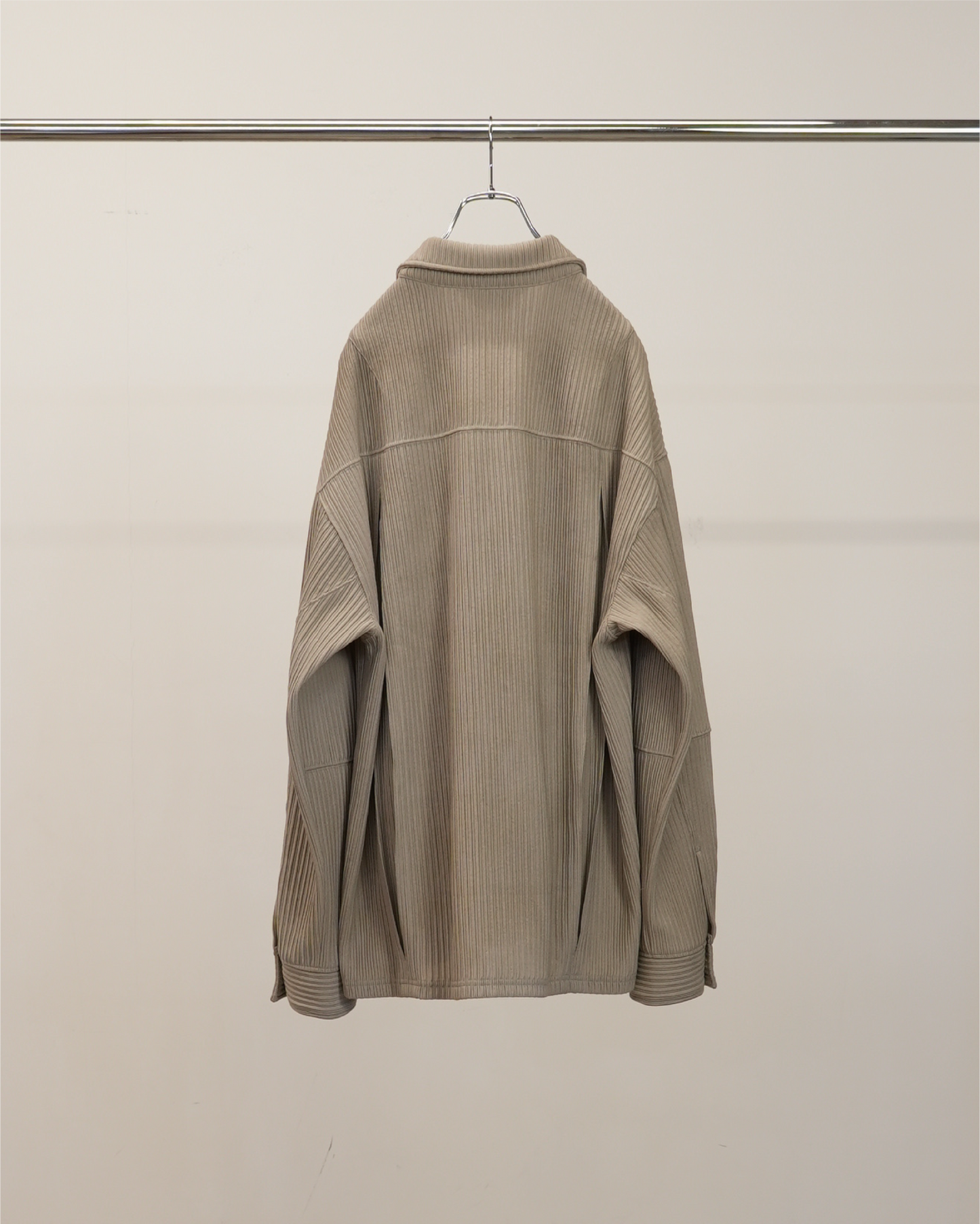 WRINKLED STRIPE SHIRT(GREIGE)