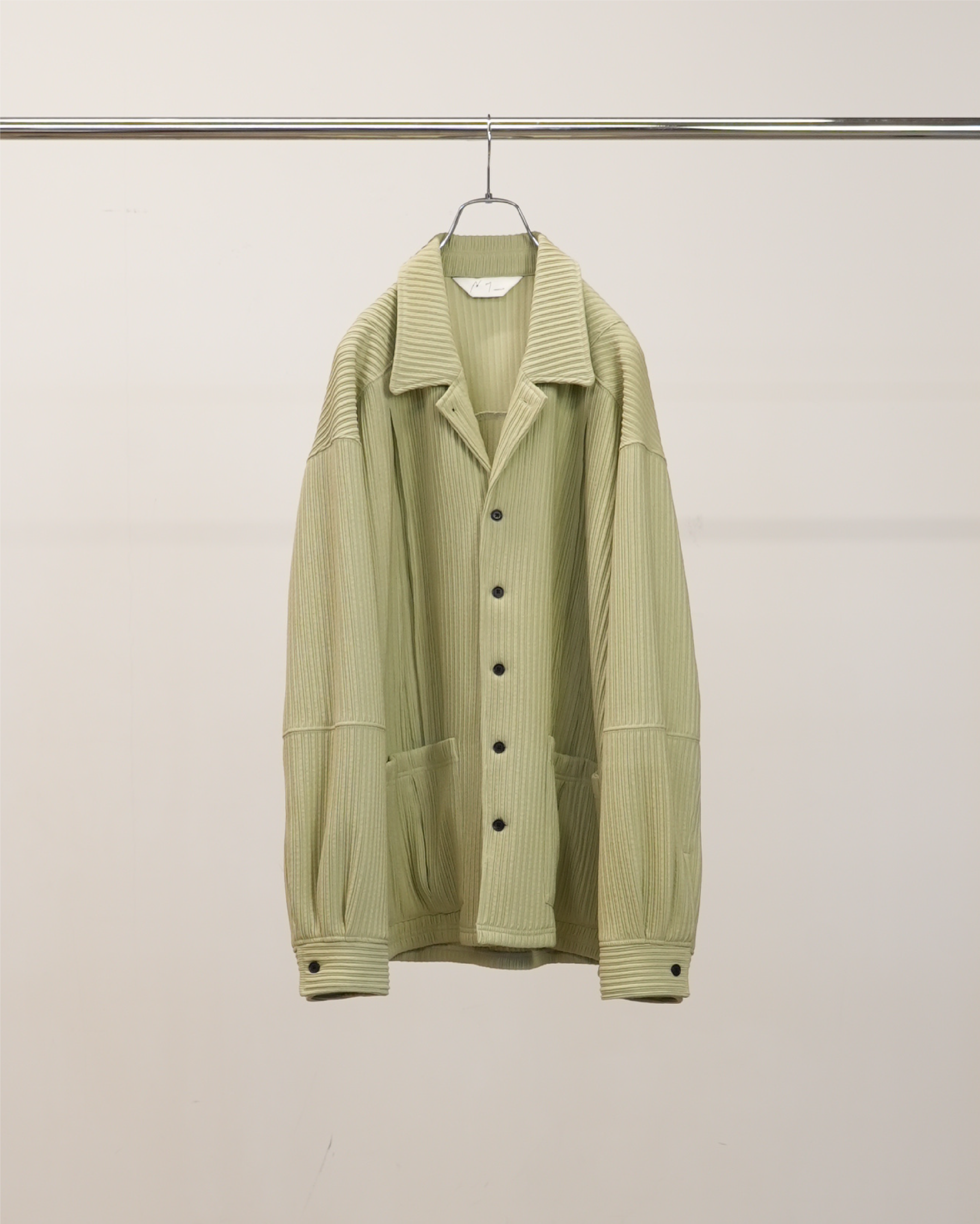 スルメ様 WRINKLED STRIPE SHIRT(WASABI) – ANCELLM