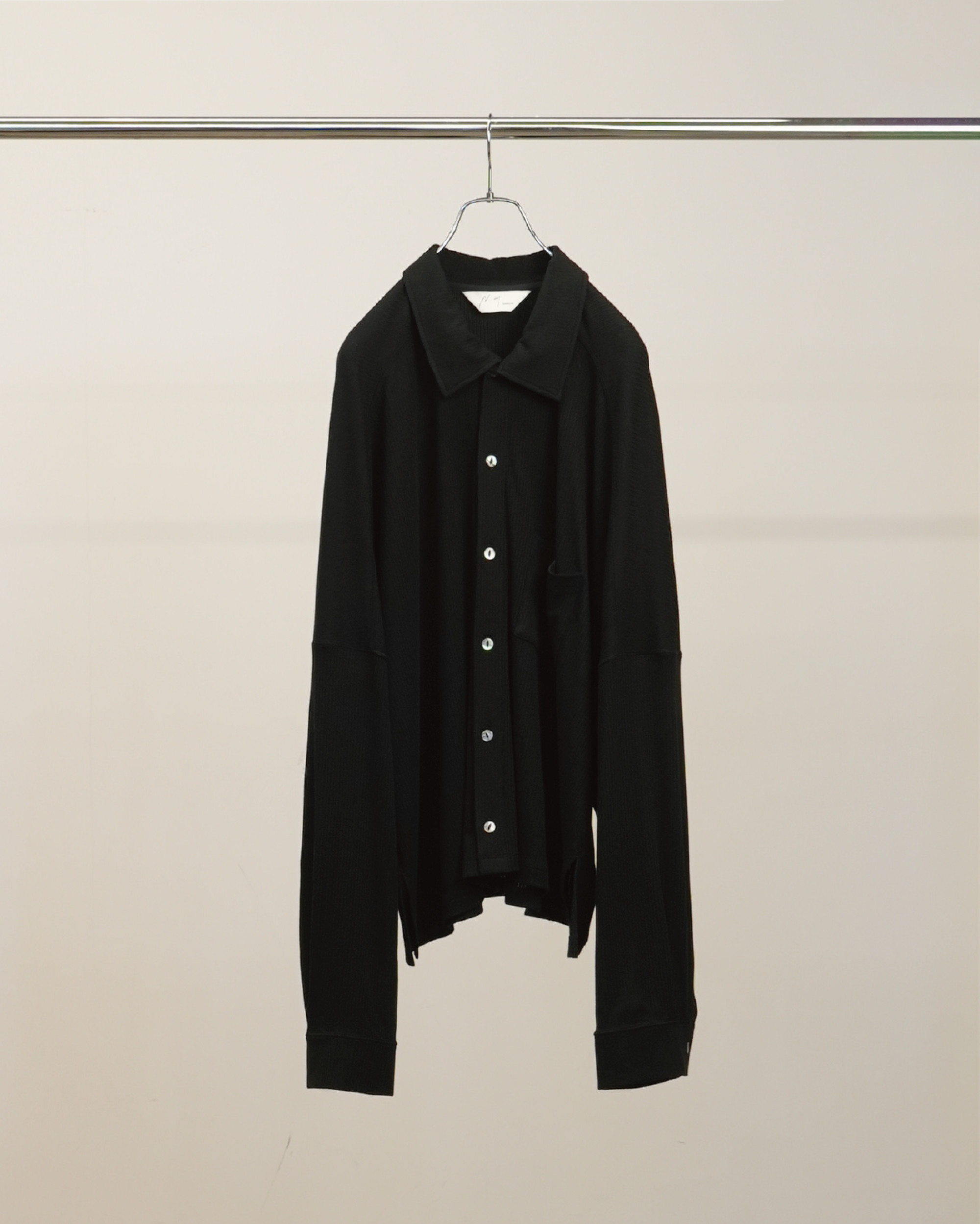 CAS/SIL KIMONO KNIT SHIRT(BLACK) – ANCELLM CAS/SIL KIMONO KNIT SHIRT(BLACK) – ANCELLM