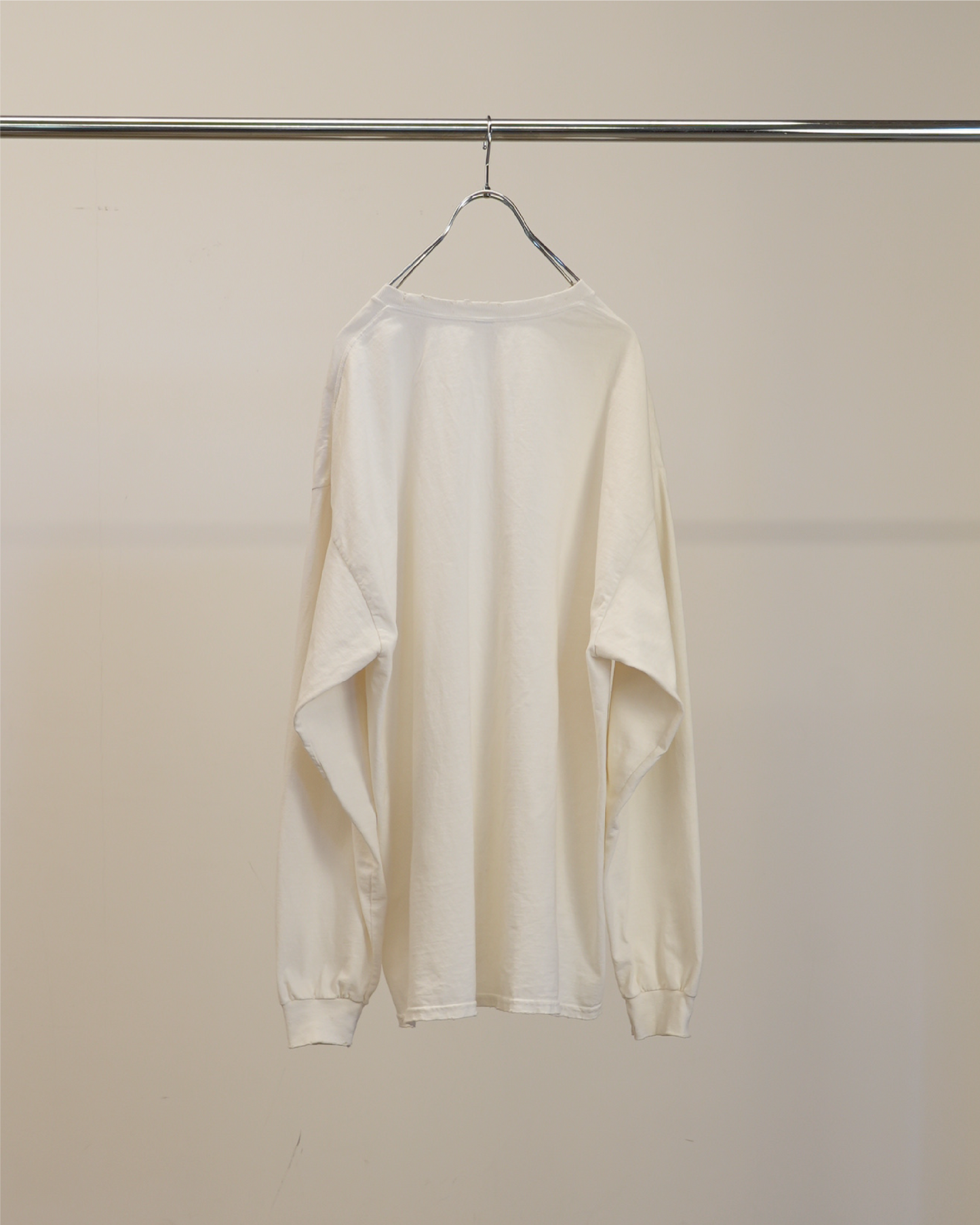 EMBROIDERY DYED LS(WHITE)