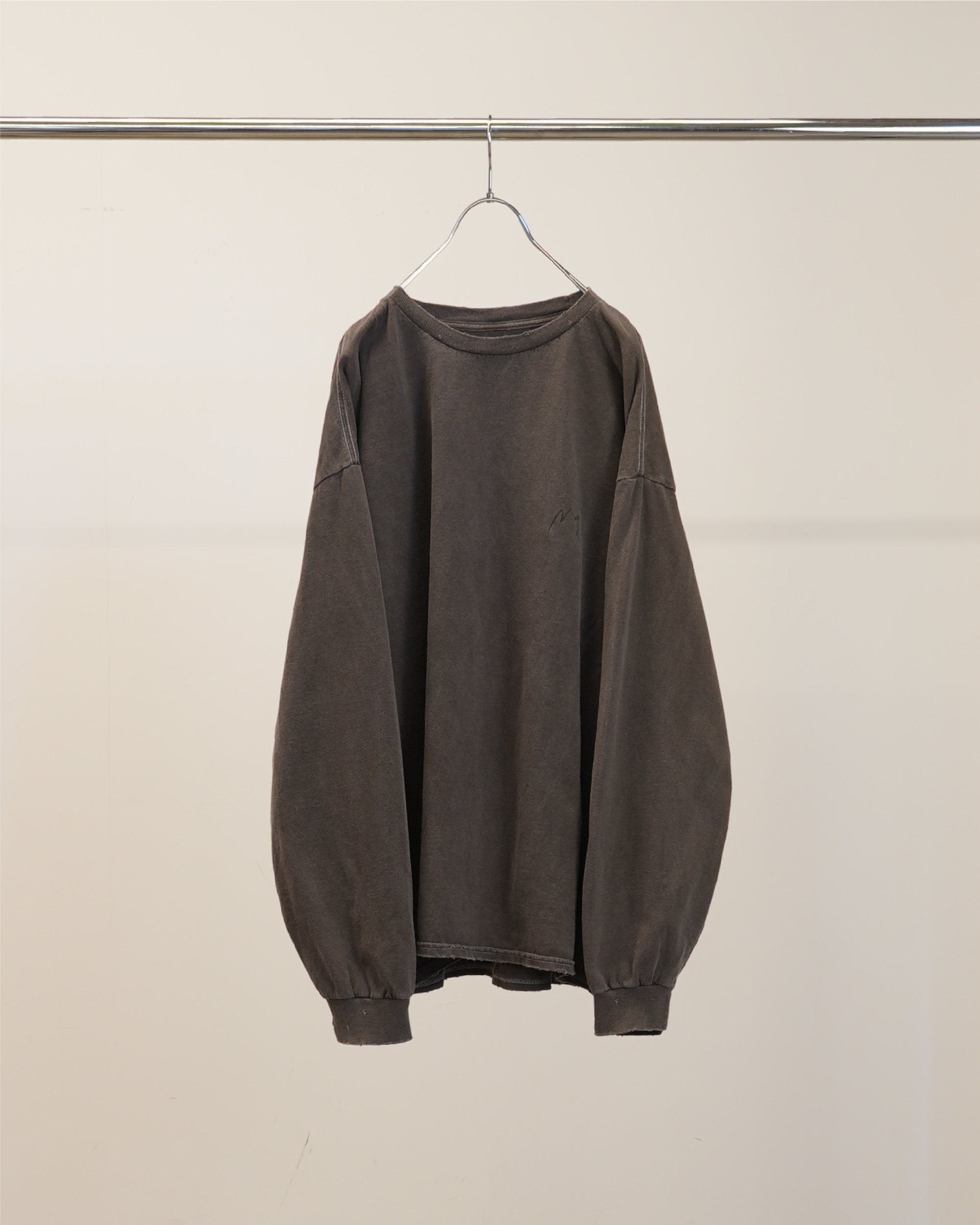 EMBROIDERY DYED LS(BROWN) – ANCELLM