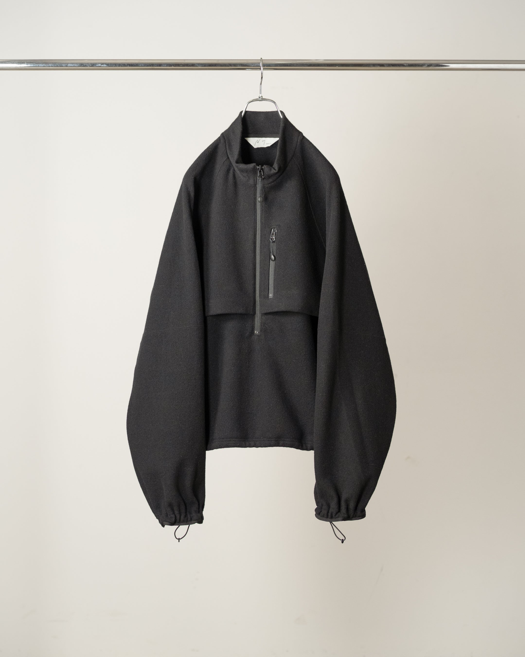 W/CA FLEECE BLOUSON(BLACK) – ANCELLM
