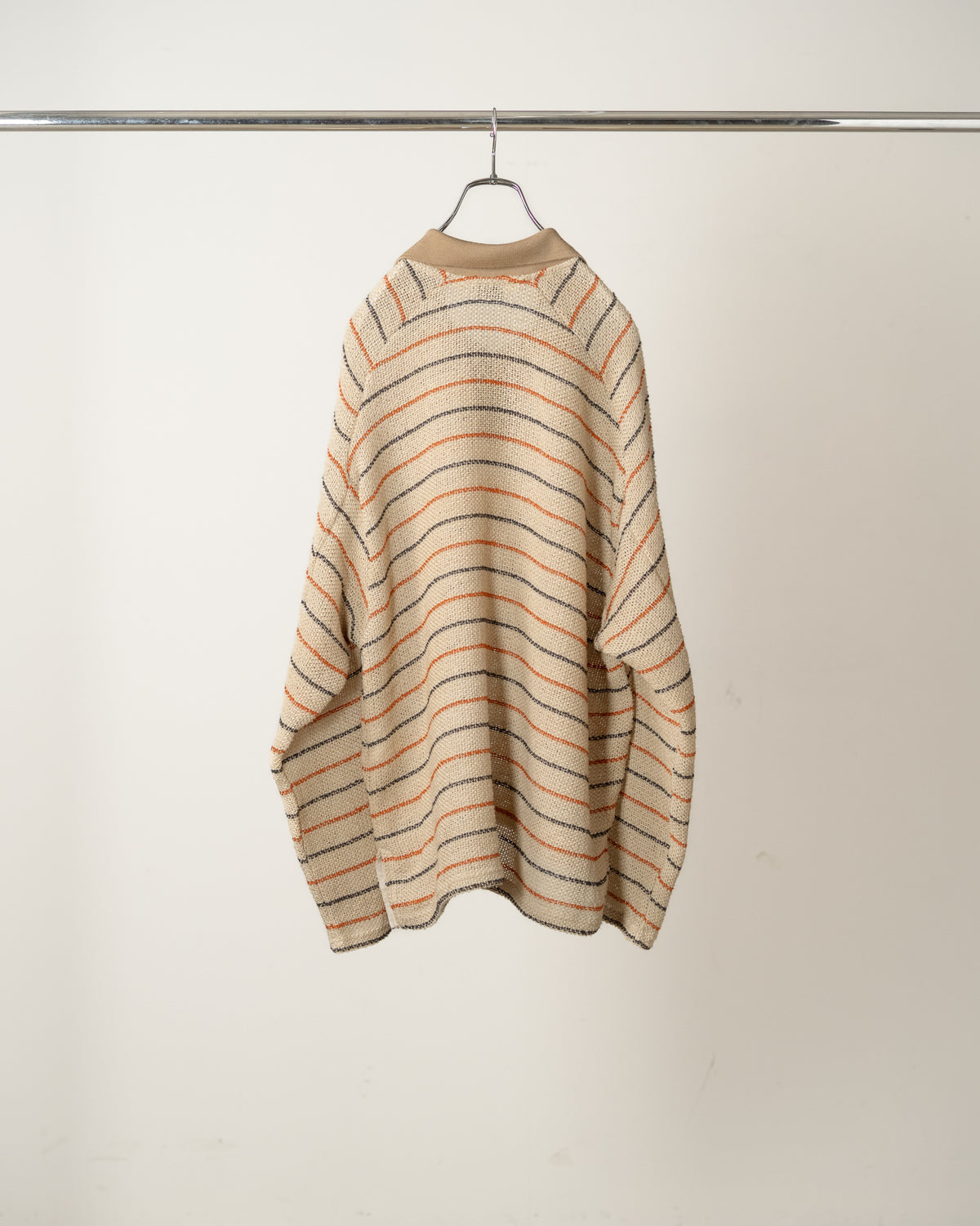 CUT BORDER SKIPPER SHIRT(BEIGE)