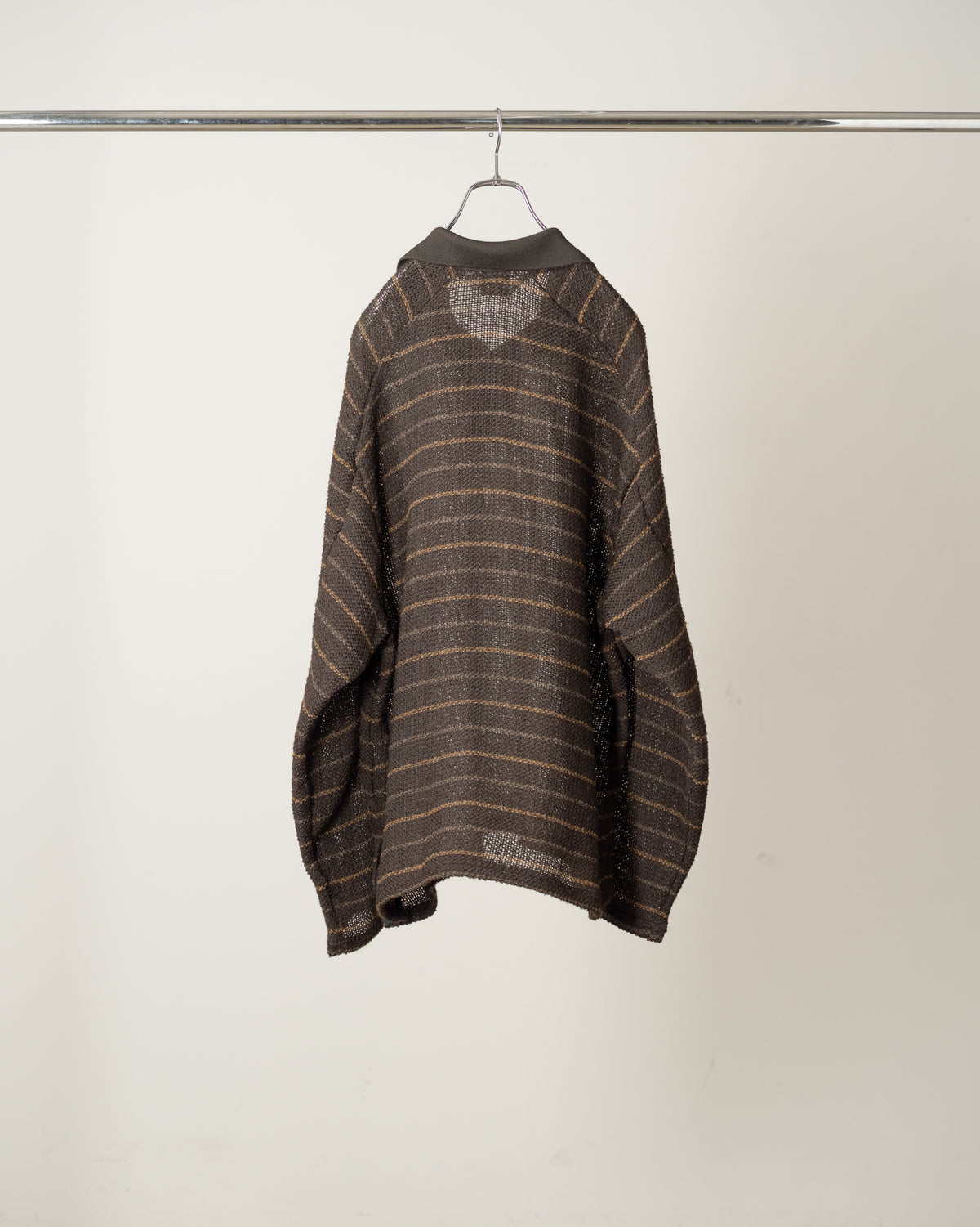 CUT BORDER SKIPPER SHIRT(BLACK)