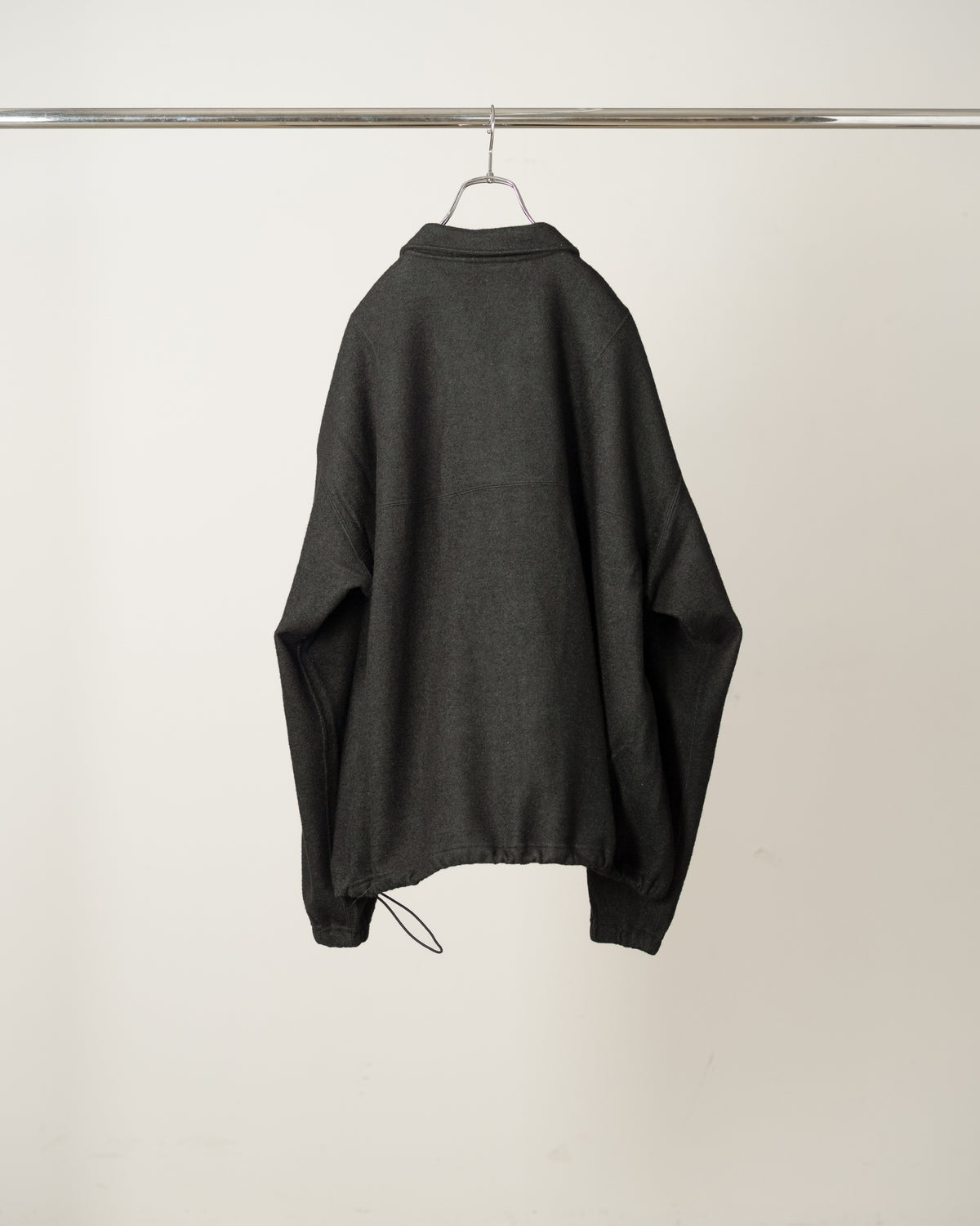 WOOL PULL OVER SHIRT(BLACK)