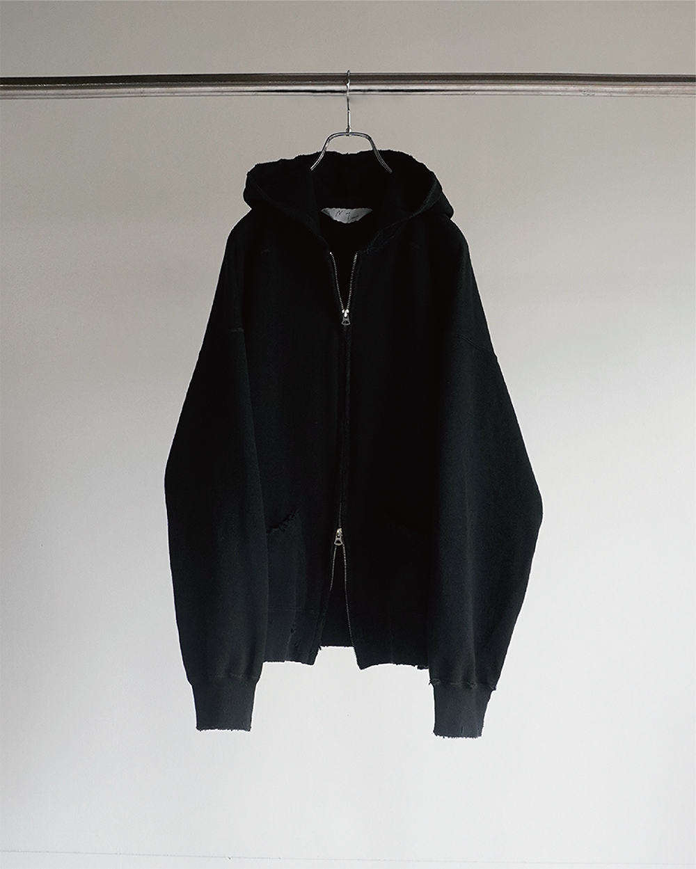 CRASH ZIP HOODIE(BLACK) – ANCELLM