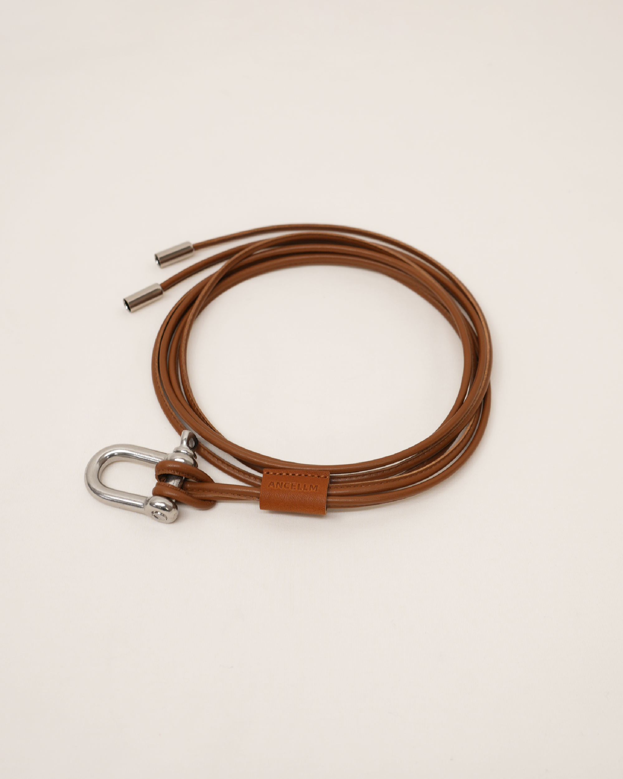 LEATHER ROPE BELT (BROWN) – ANCELLM LEATHER ROPE BELT (BROWN) – ANCELLM