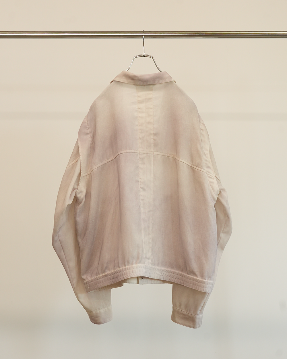 MELANGE SNAP BLOUSON(WHITE)