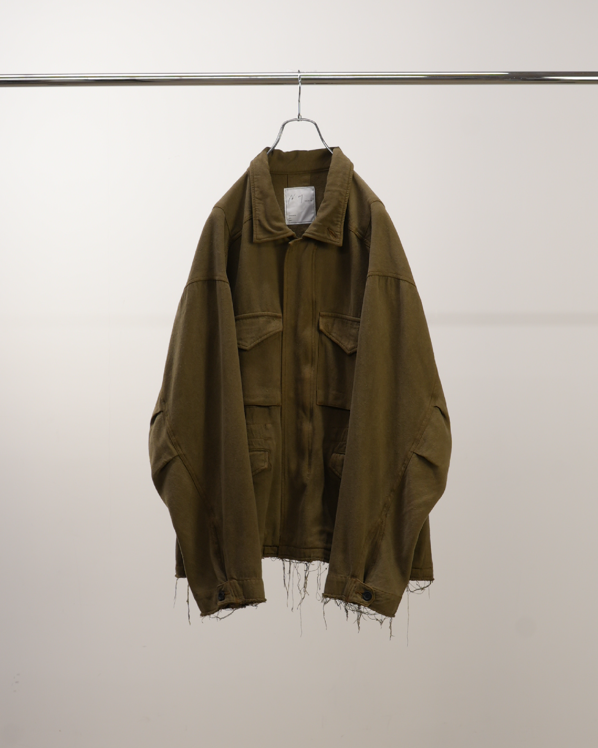 SILK SUEDE FIELD JACKET(KHAKI) – ANCELLM