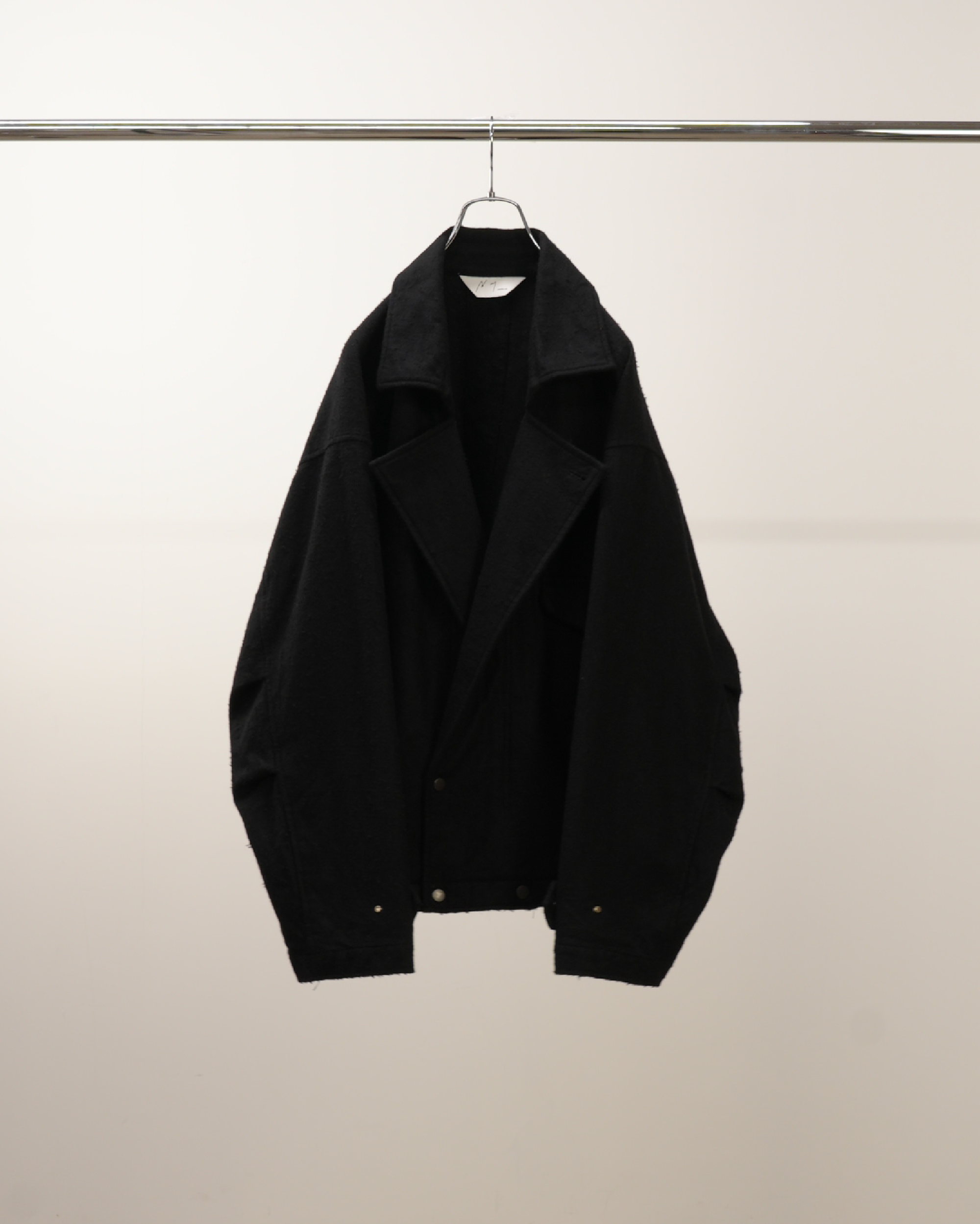 ジャケット・アウター ANCELLM PILLING WOOL DOUBLE BLOUSON BK 2 PILLING WOOL DOUBLE BLOUSON(BLACK) – ANCELLM