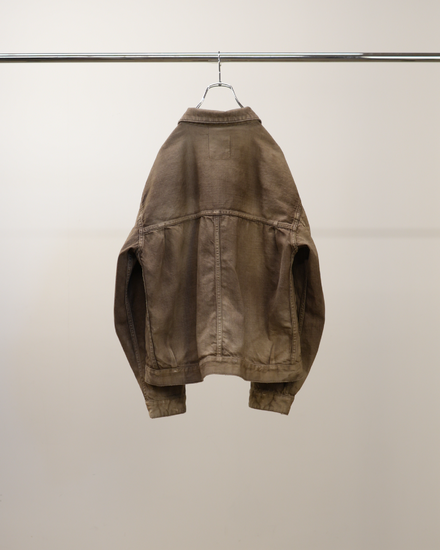 AGING DENIM JACKET(BROWN)