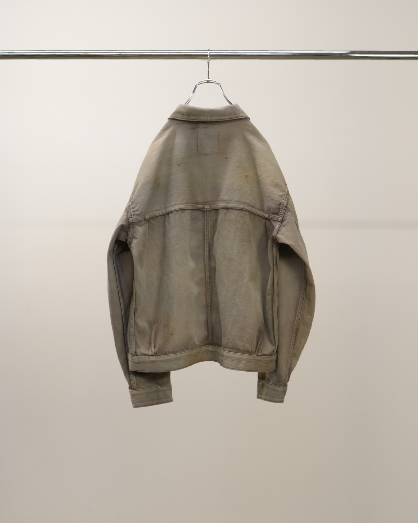 LAYERING COLOR DENIM JACKET(BROWN)