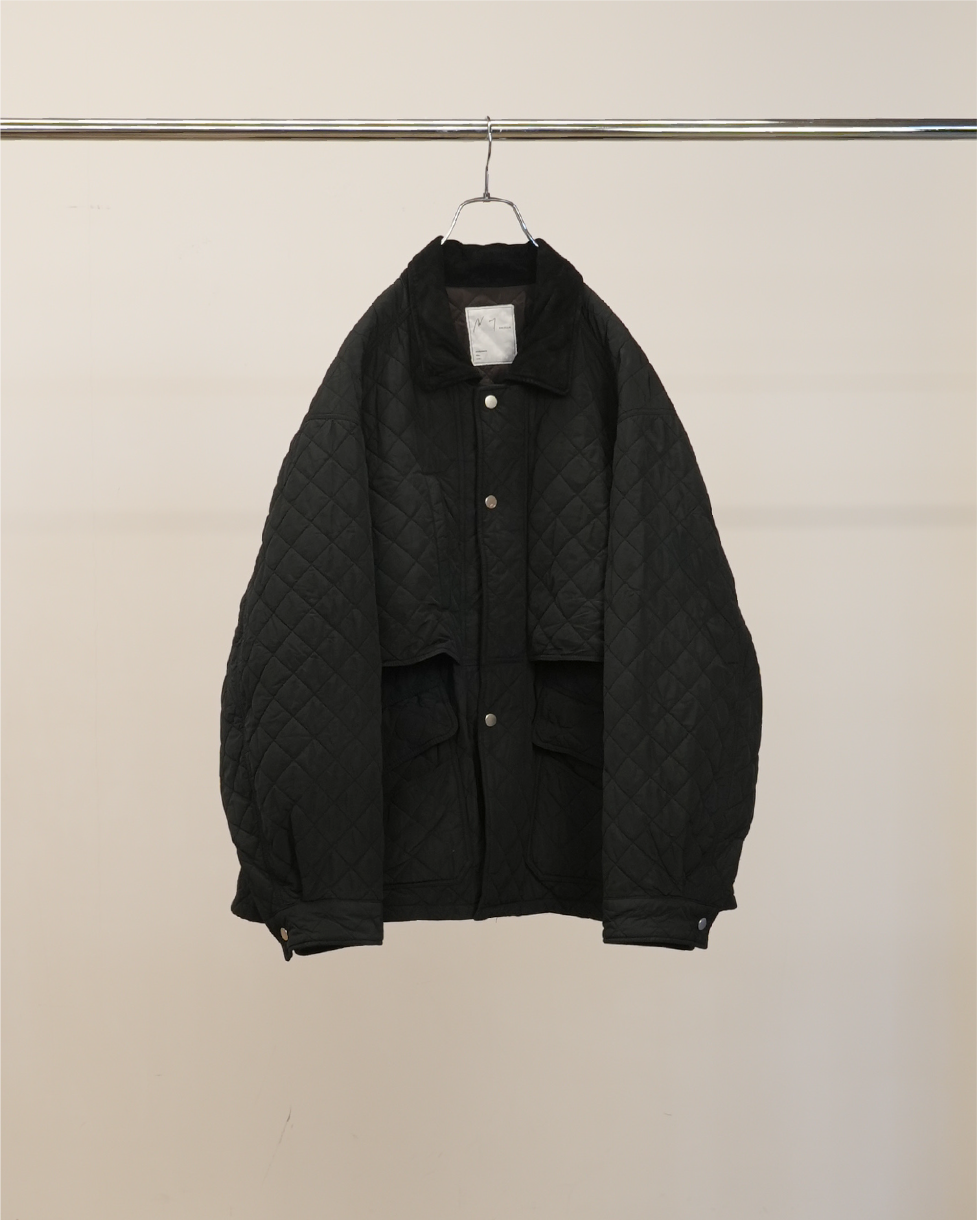 NYLON QUILTING JACKET(BLACK) – ANCELLM NYLON QUILTING JACKET(BLACK) – ANCELLM
