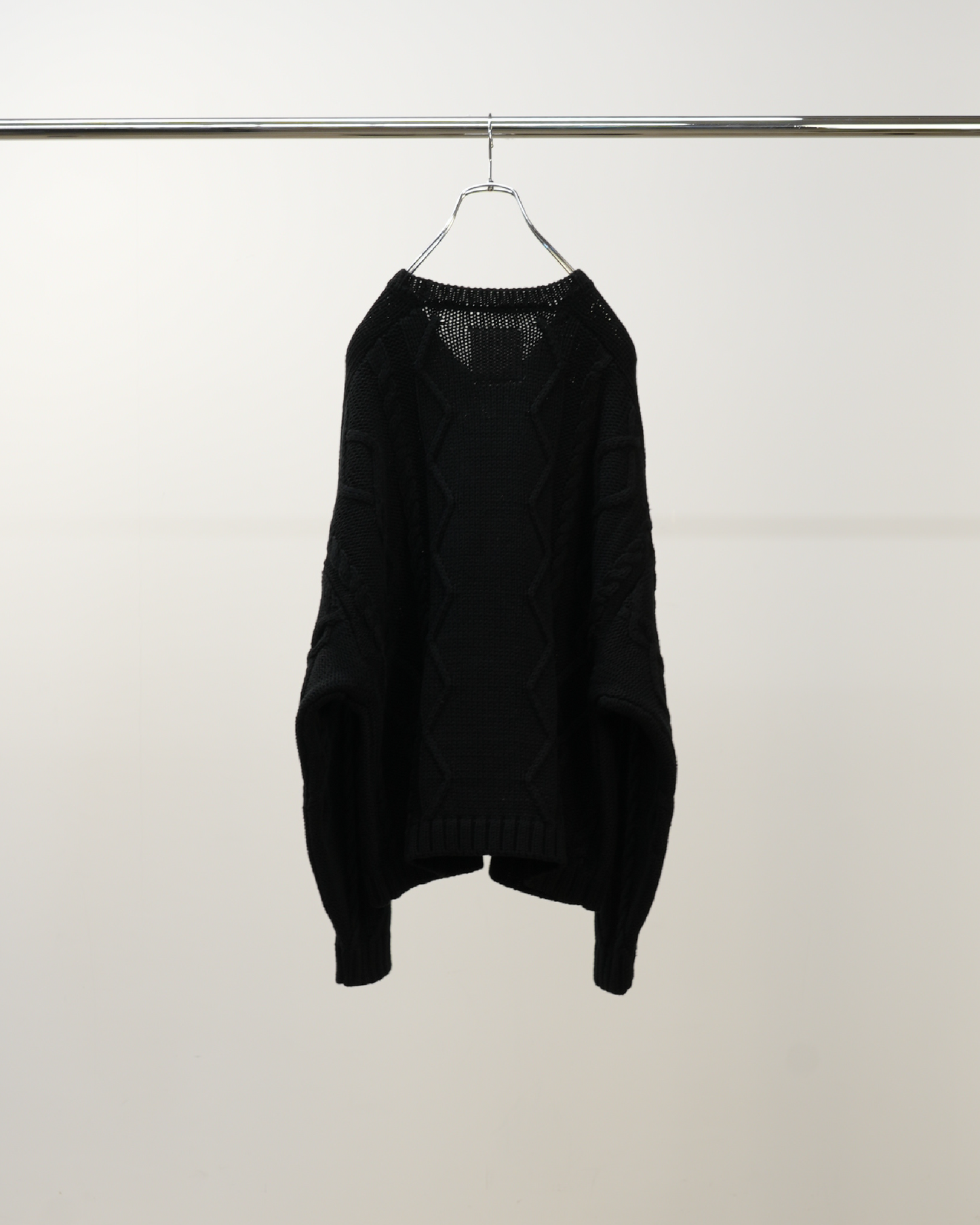 CABLE STICH KNIT(BLACK)
