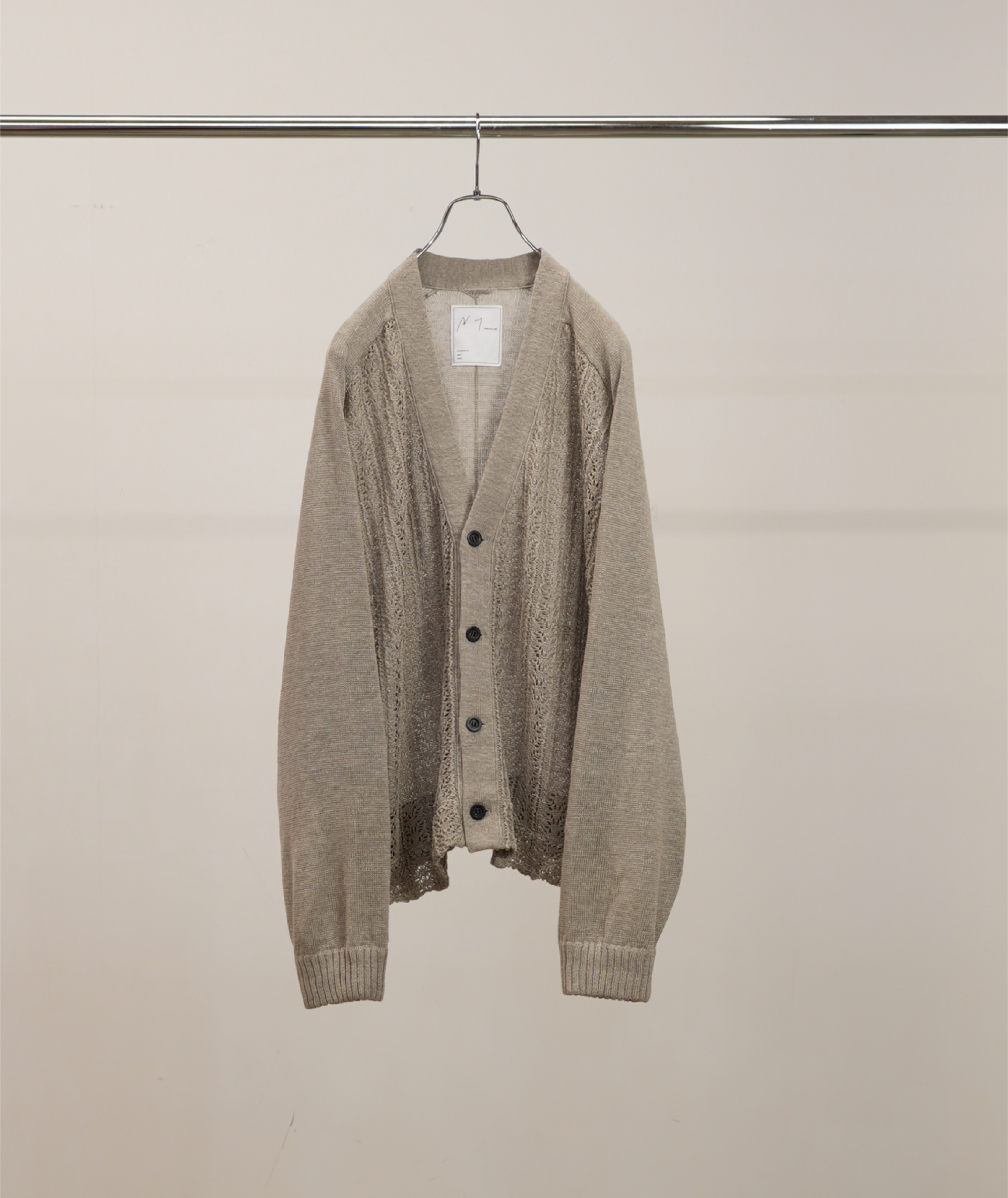 LACED KNIT CARDIGAN(BEIGE) – ANCELLM