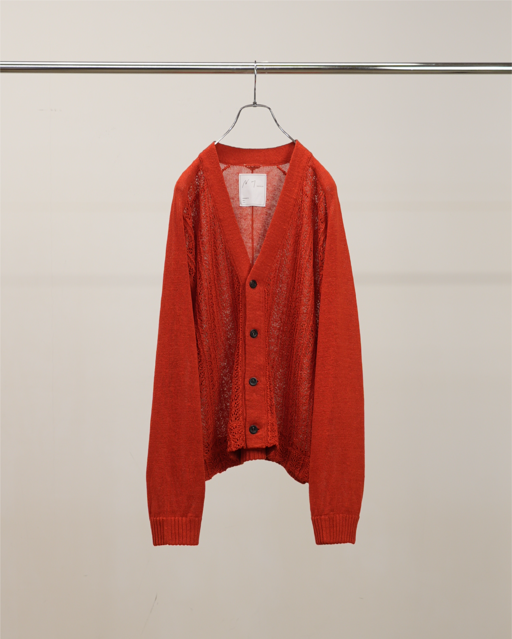 LACED KNIT CARDIGAN(RED) – ANCELLM