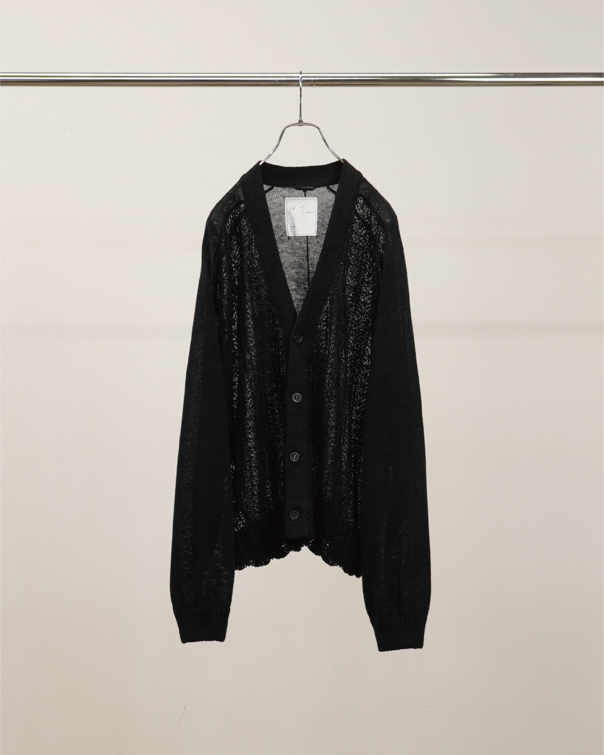 LACED KNIT CARDIGAN(BLACK) – ANCELLM LACED KNIT CARDIGAN(BLACK) – ANCELLM