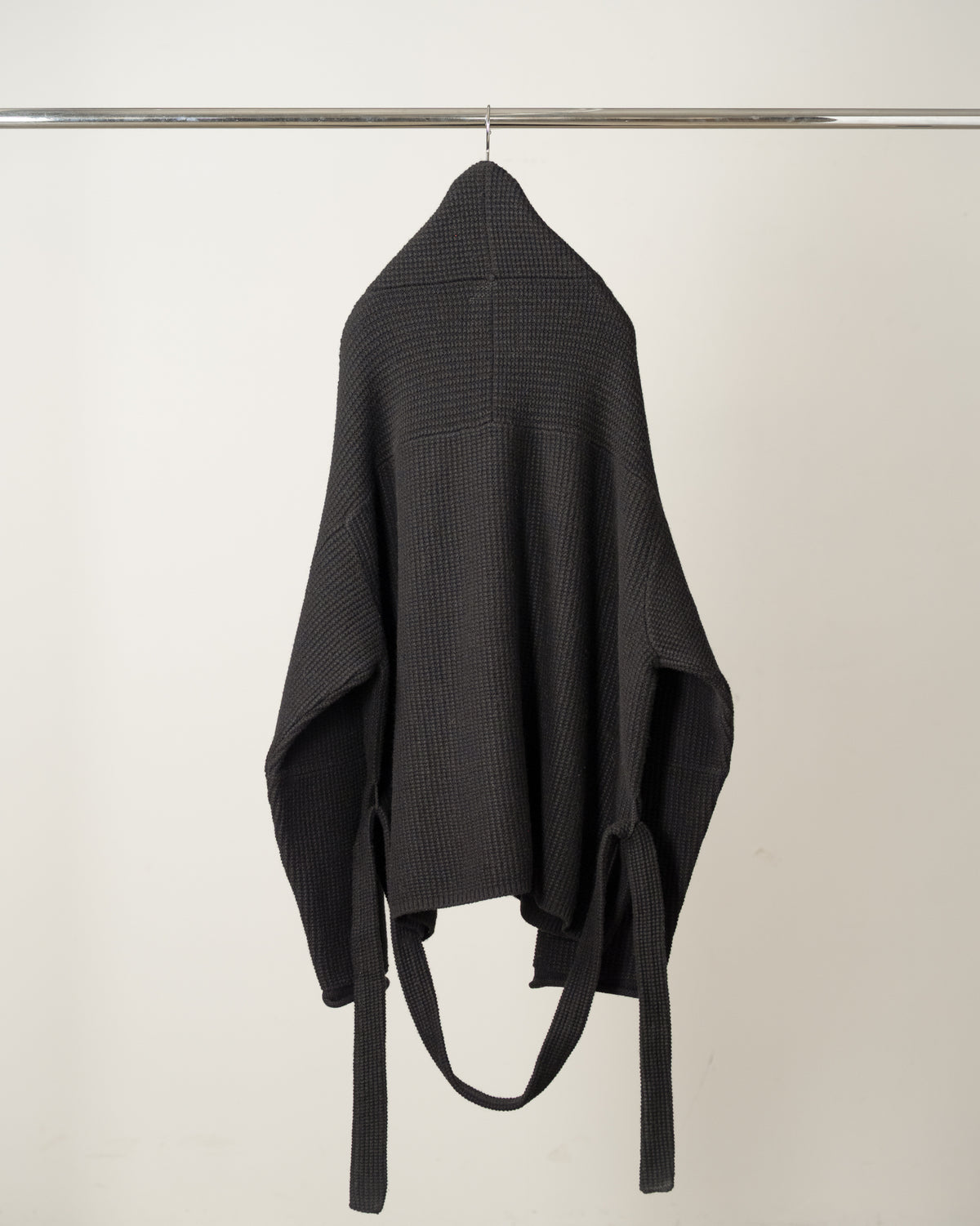 SHAWL COLLAR KNIT CARDIGAN(BLACK)