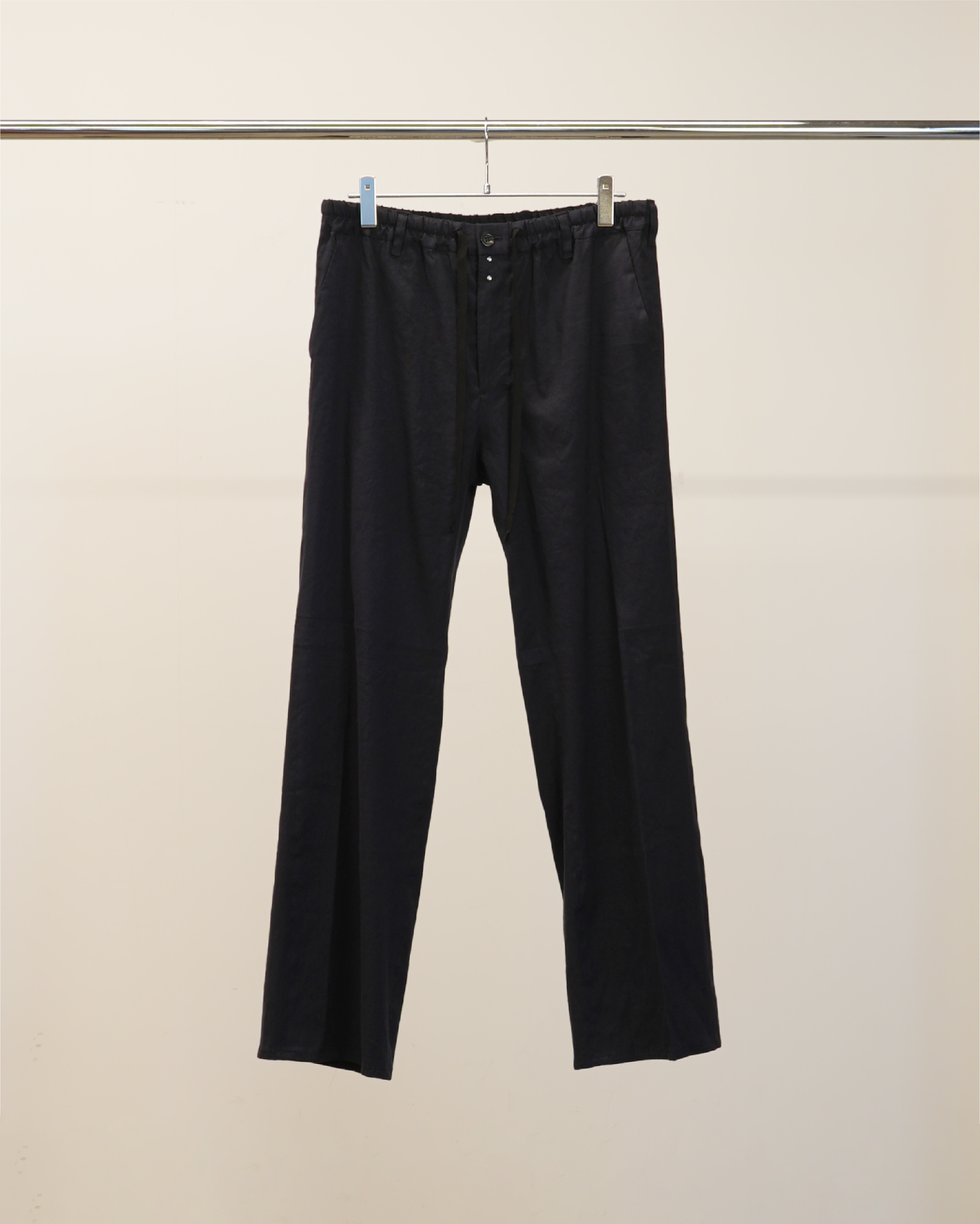 L/R SHOE CUT SLACKS(NAVY) – ANCELLM