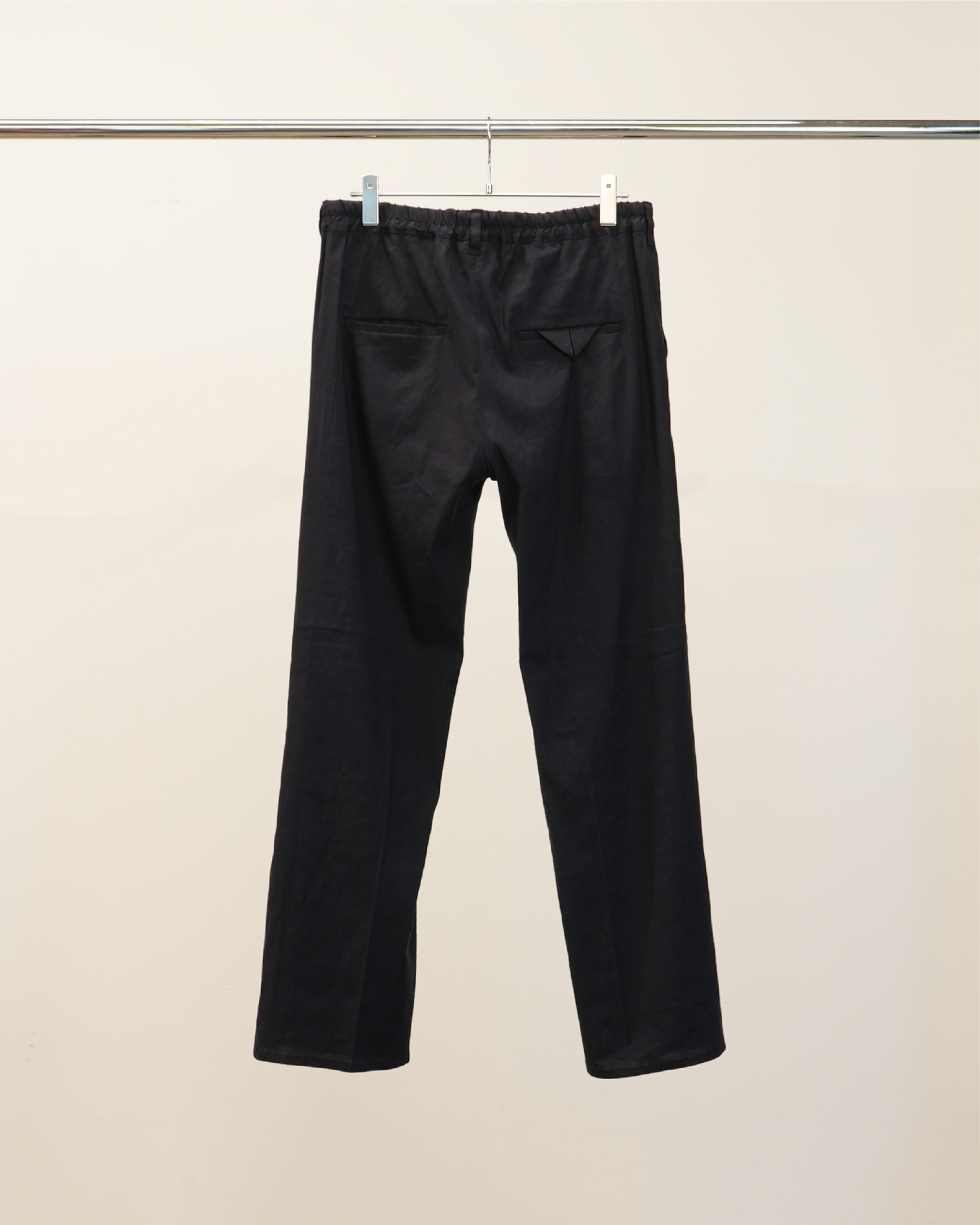 L/R SHOE CUT SLACKS(NAVY)