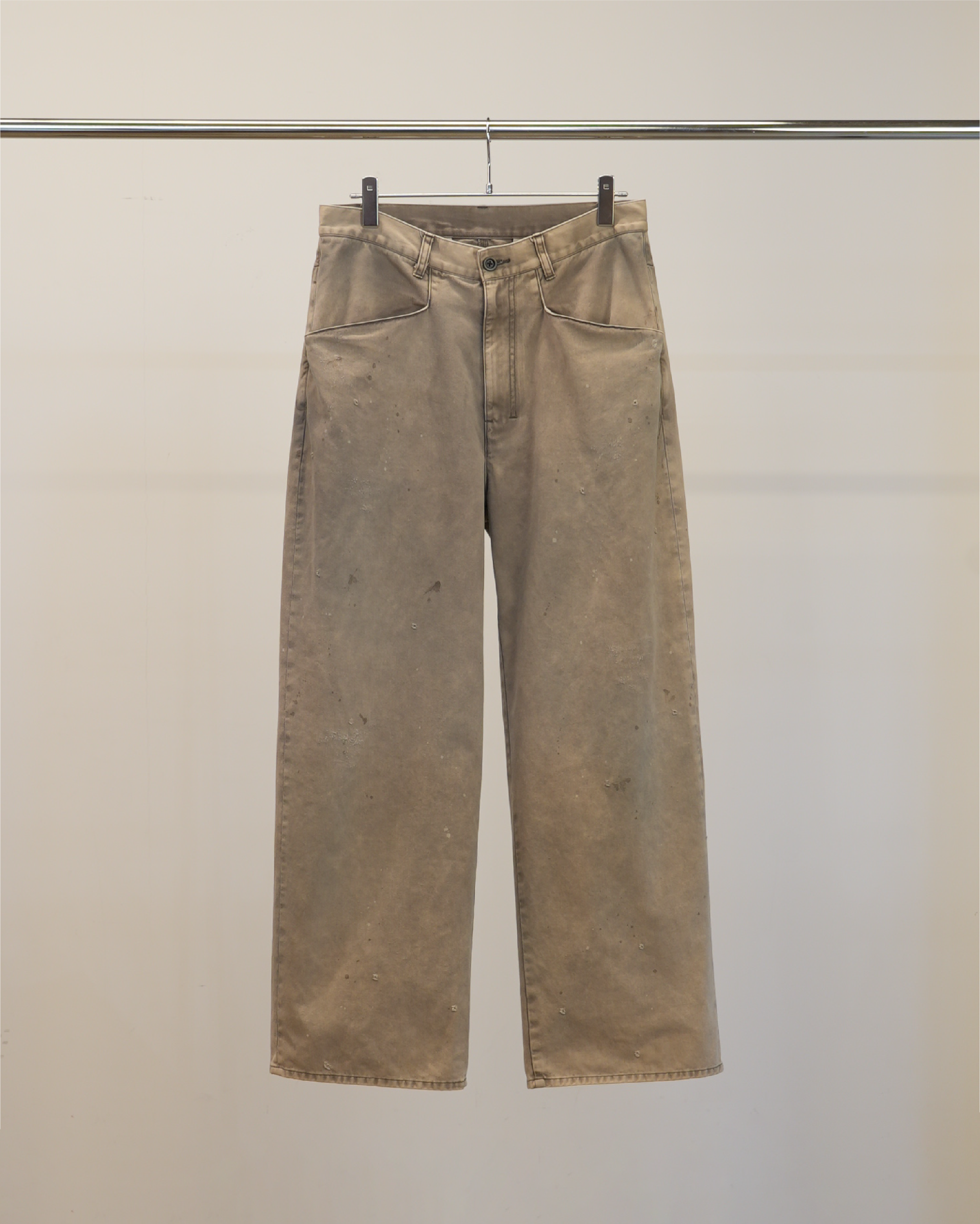 CHINO WIDE SLACKS(ASH) – ANCELLM