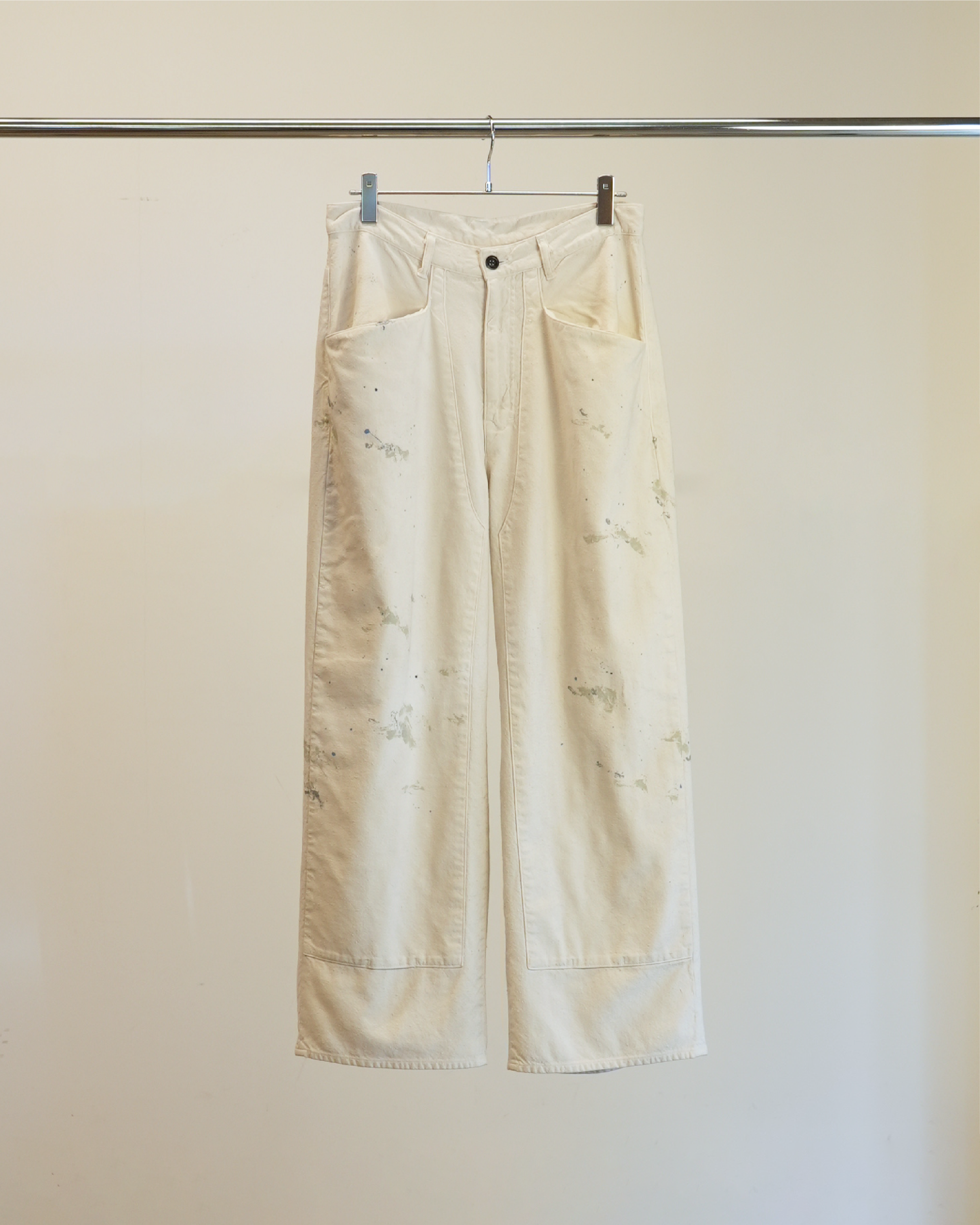 C/R DUCK DOUBLEKNEE PANTS(WHITE) – ANCELLM