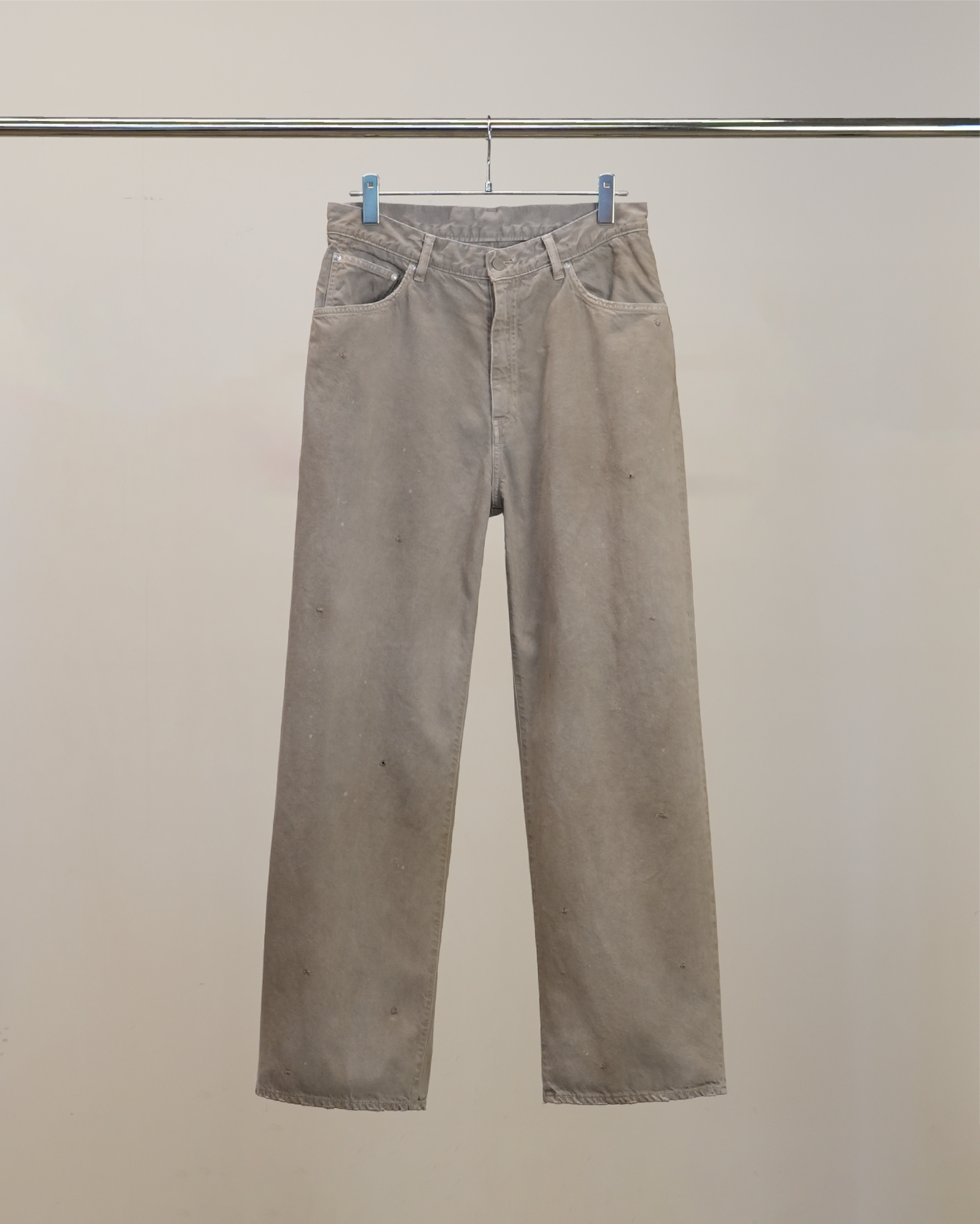 AGING MIDDLE STRAIGHT 5P DENIM PANTS(GRAY) – ANCELLM