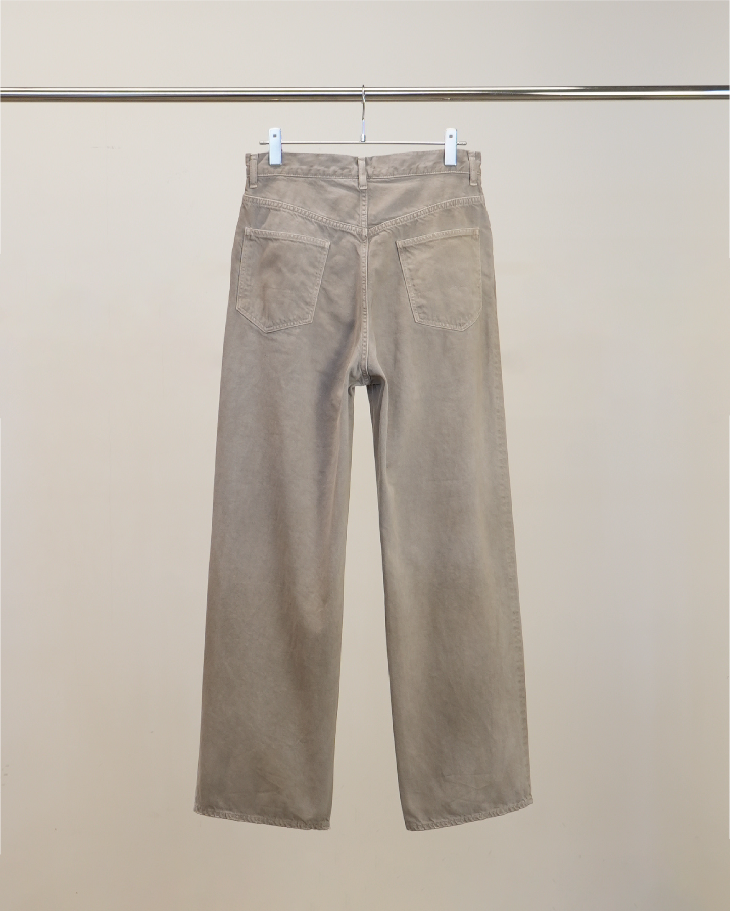 AGING MIDDLE STRAIGHT 5P DENIM PANTS(GRAY)