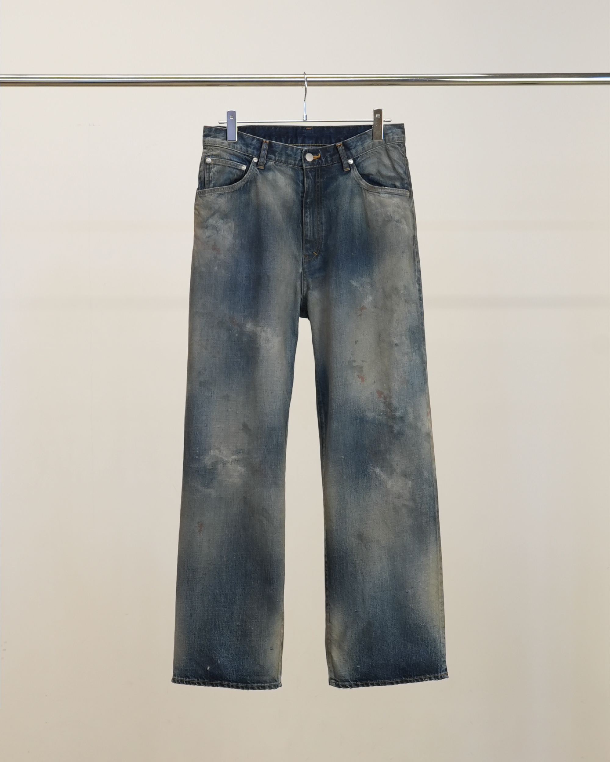 タローANCELLM AGING MIDDLE STRAIGHT AGING MIDDLE STRAIGHT 5P DENIM PANTS(INDIGO) – ANCELLM