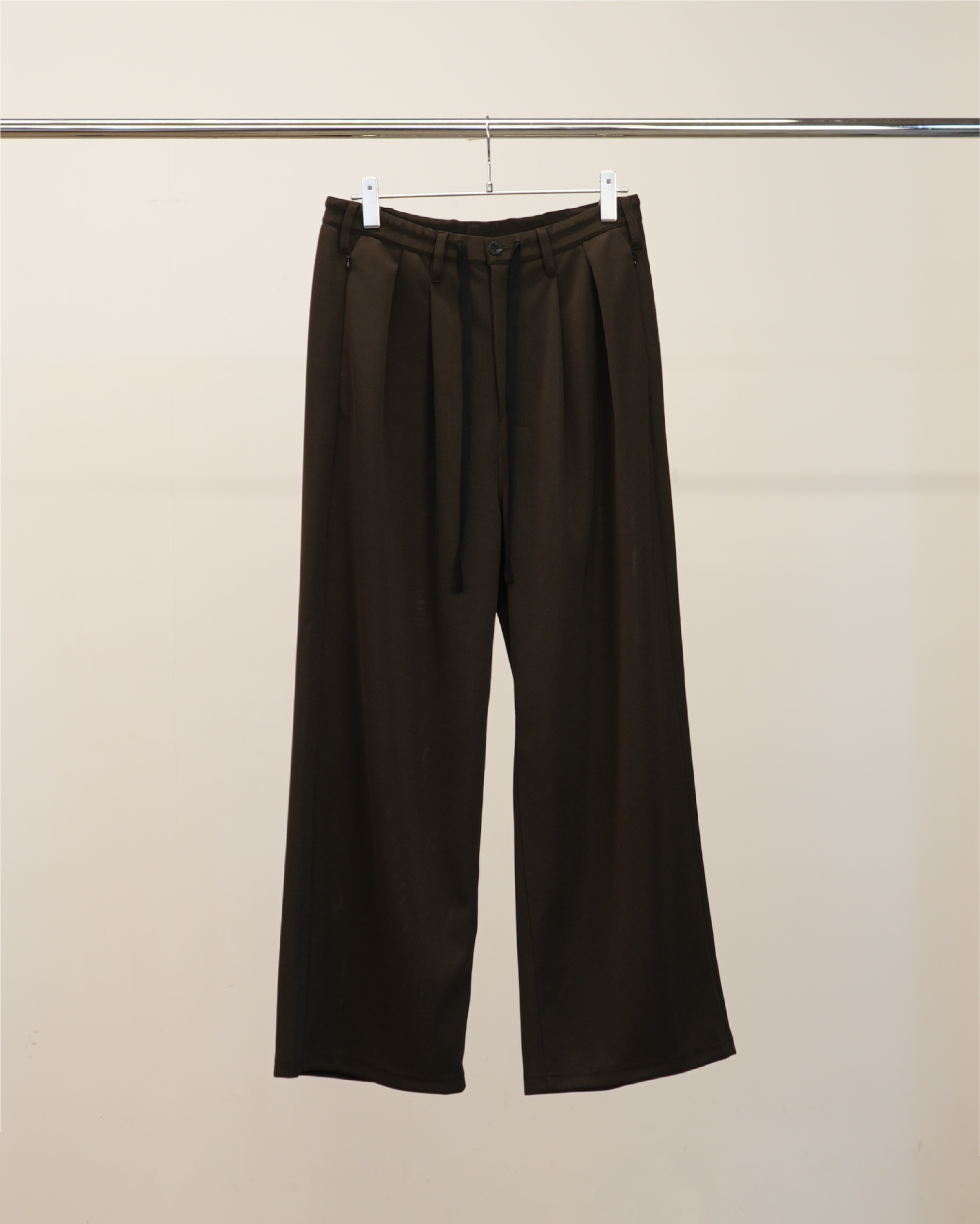 TRACK WIDE PANTS(BROWN) – ANCELLM