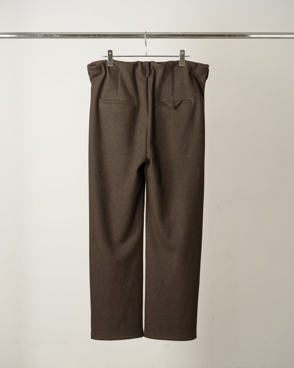 WOOL CUT SLACKS(D.BROWN)