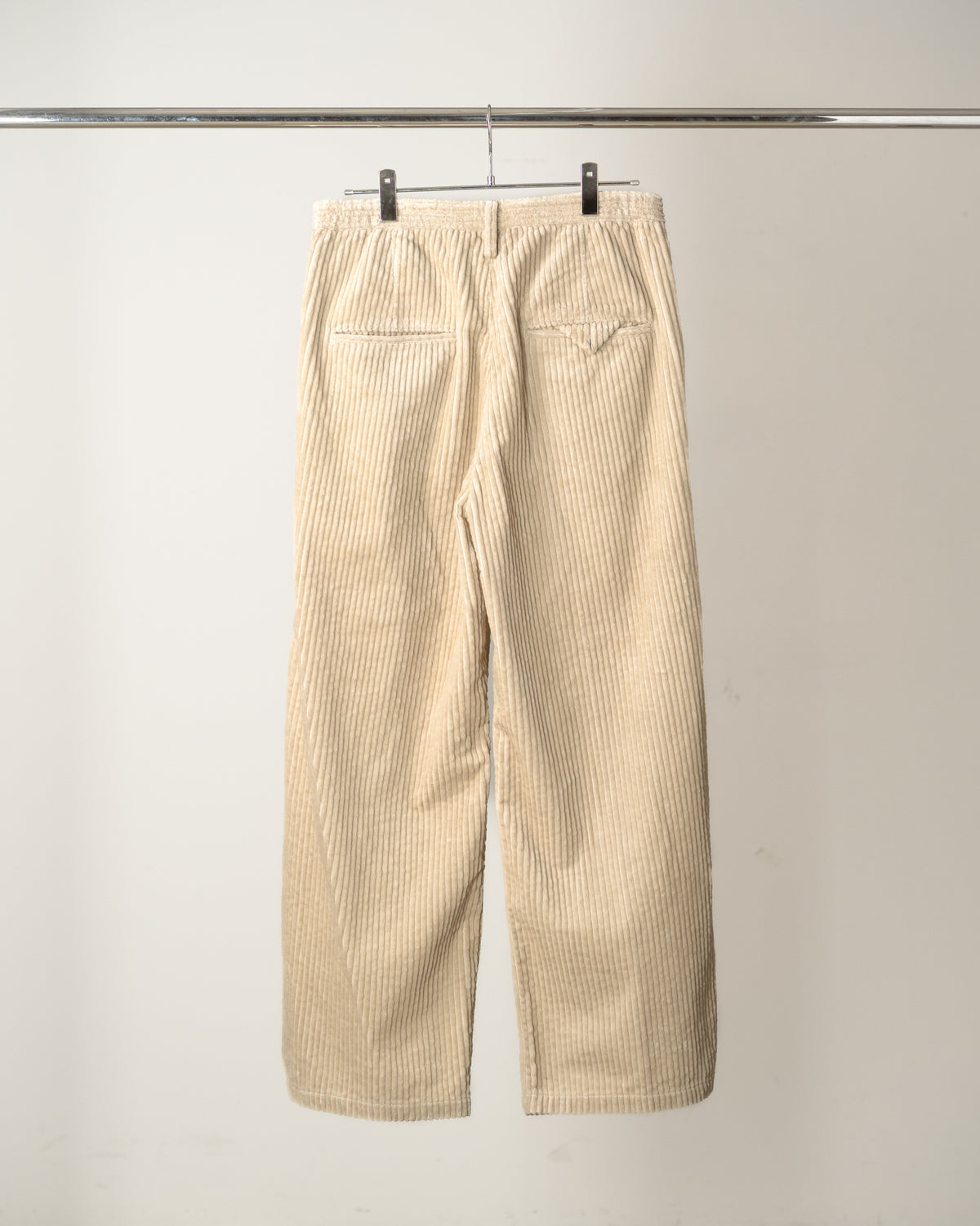 CORDUROY WIDE SLACKS(IVORY)