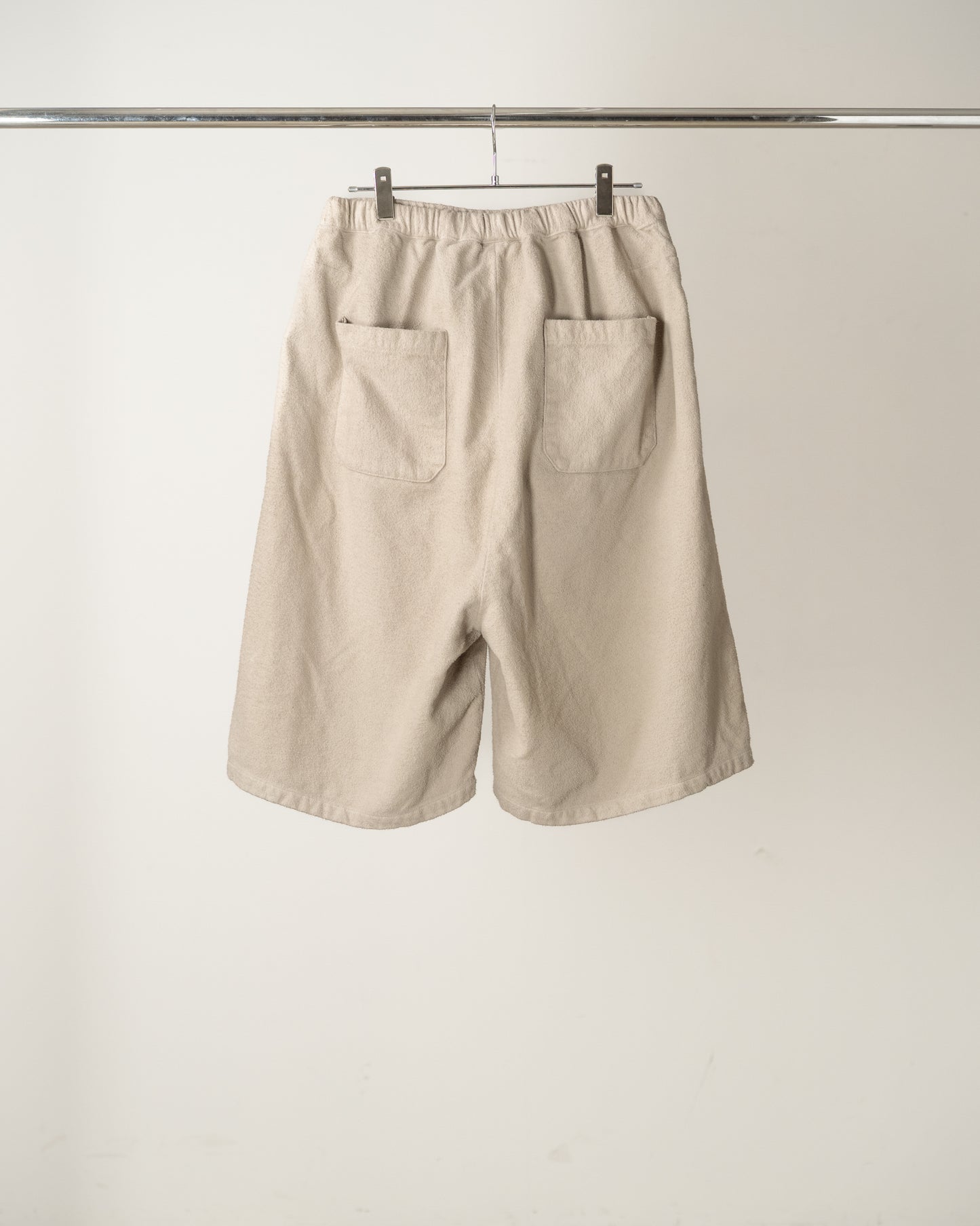 BRUSHED COTTON WIDE CROPPED PANTS(GREIGE)
