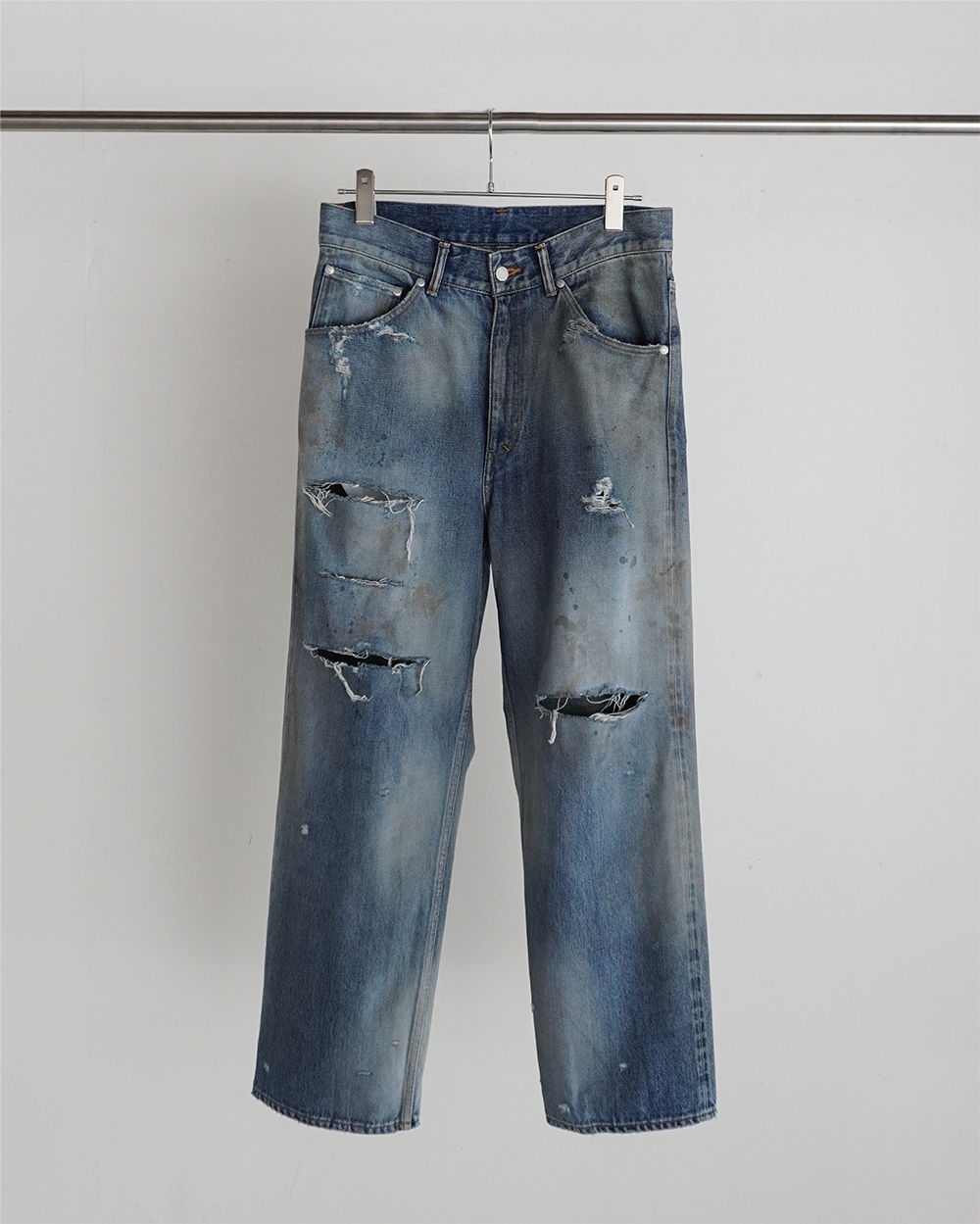 CRASH SELVEDGE DENIM STRAIGHT 5P PANTS(INDIGO) – ANCELLM