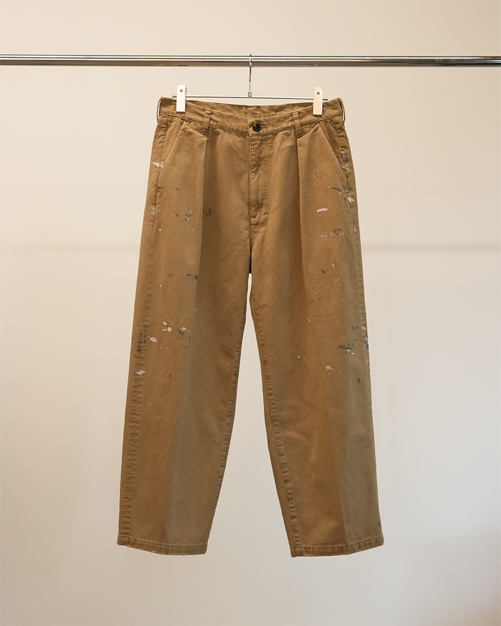 PAINT CHINO TROUSERS(BEIGE) – ANCELLM PAINT CHINO TROUSERS(BEIGE) – ANCELLM