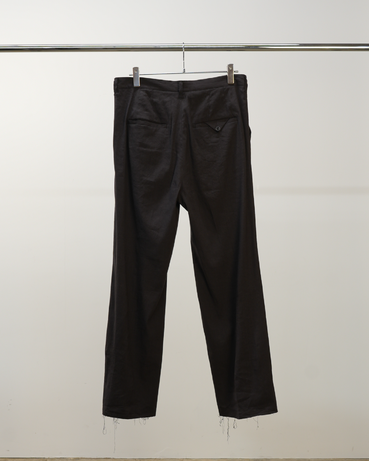 SHOE CUT SLACKS(D.BROWN)