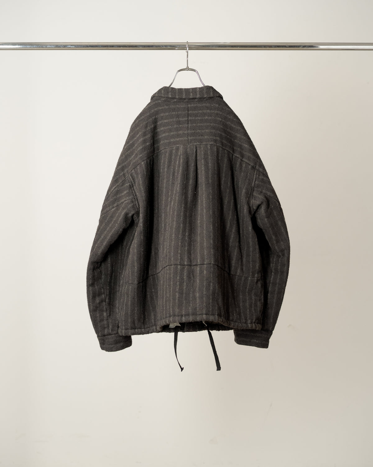 STRIPE PADDED SHIRT(BLACK)