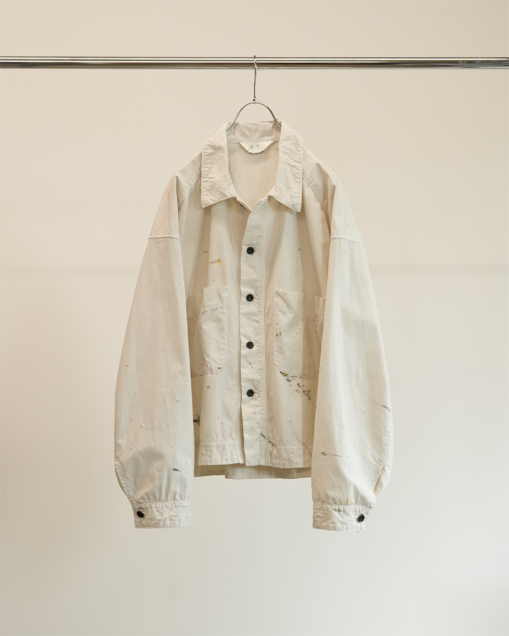 CHAMBRAY SHIRT JACKET(WHITE) – ANCELLM CHAMBRAY SHIRT JACKET(WHITE) – ANCELLM