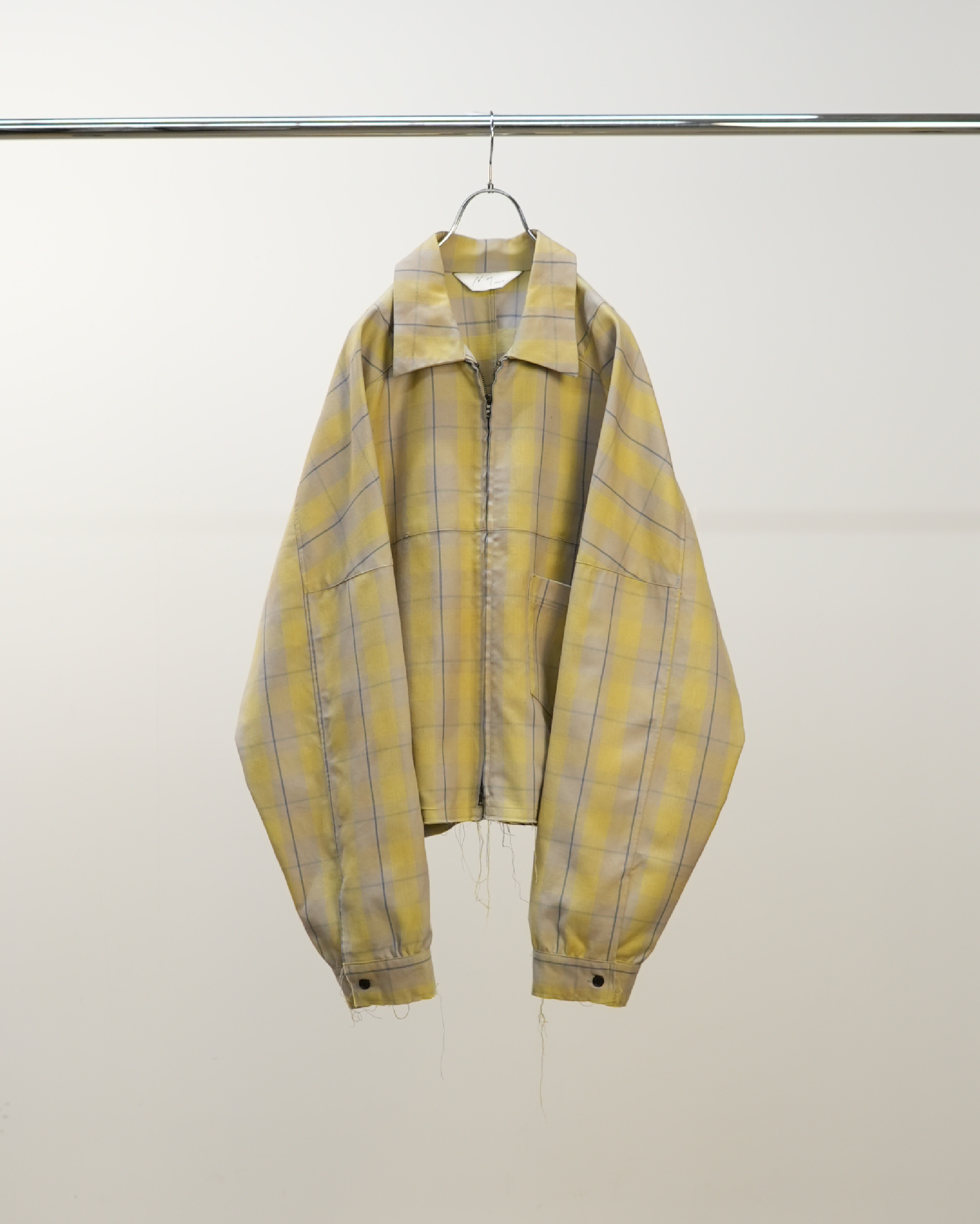 C/R CHECK SHORT ZIPUP SHIRT JACKET(YELLOW) – ANCELLM C/R CHECK SHORT ZIPUP SHIRT JACKET(YELLOW) – ANCELLM
