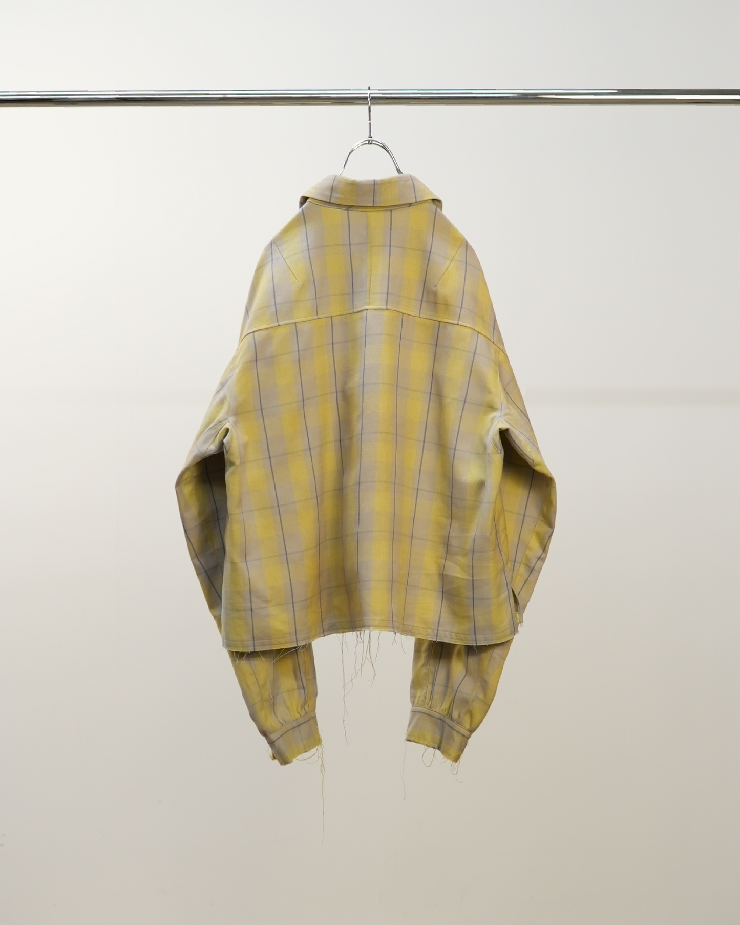 C/R CHECK SHORT ZIPUP SHIRT JACKET(YELLOW)