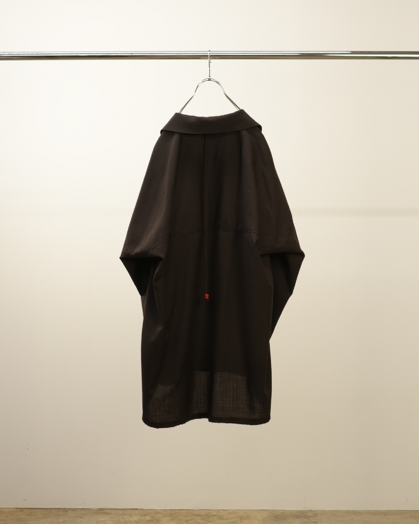 WASH WOOL LONG SHIRT(BROWN)
