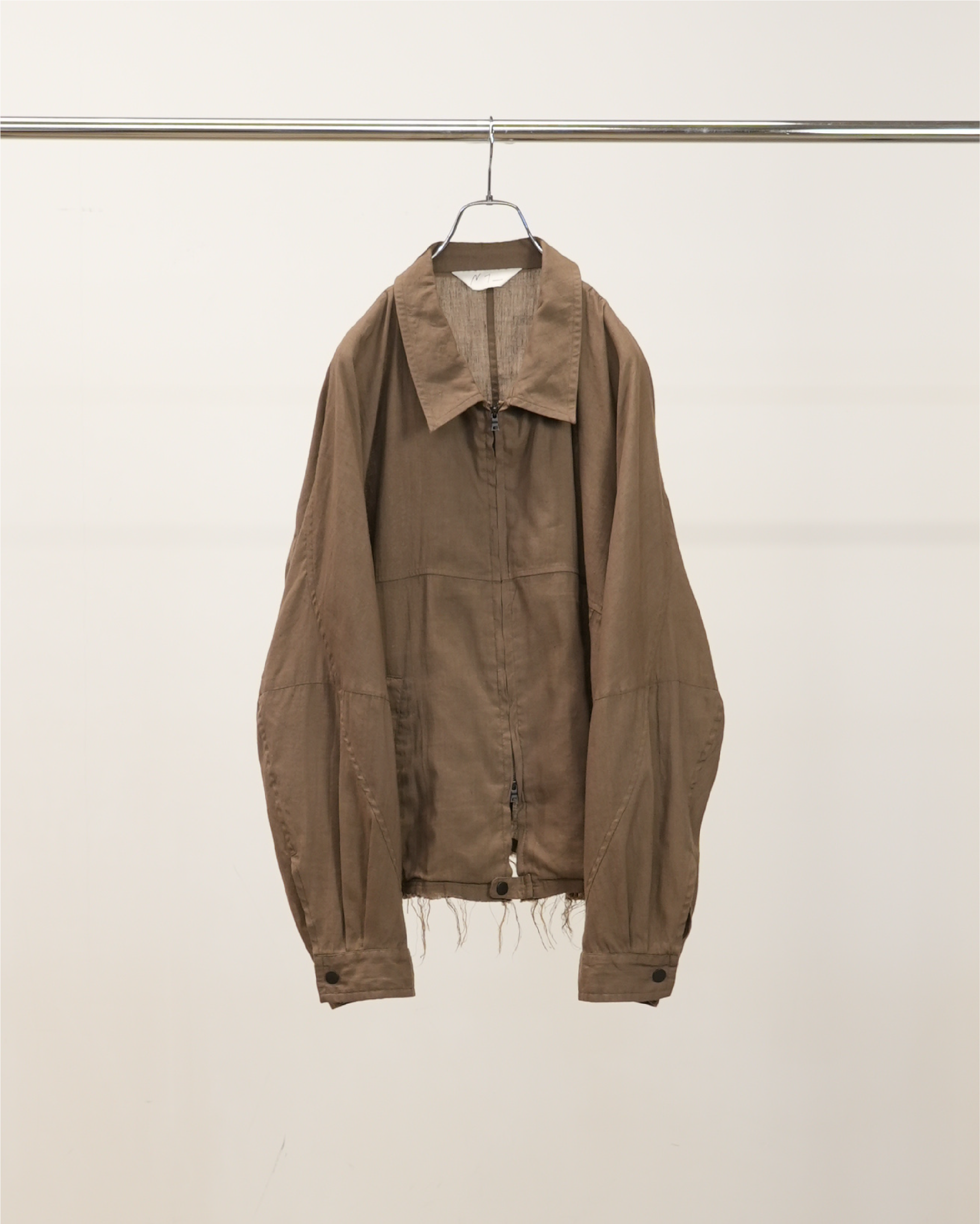 L/N ZIPUP SHIRT JACKET(BROWN) – ANCELLM