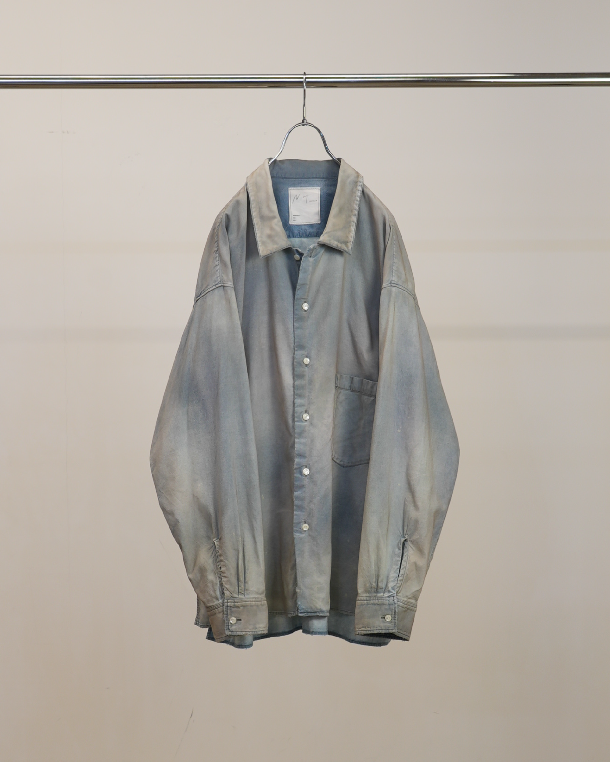 ANCELLM BRUSHSTROKE AGING SHIRT サイズ2 BRUSHSTROKE AGING SHIRT(INDIGO) – ANCELLM