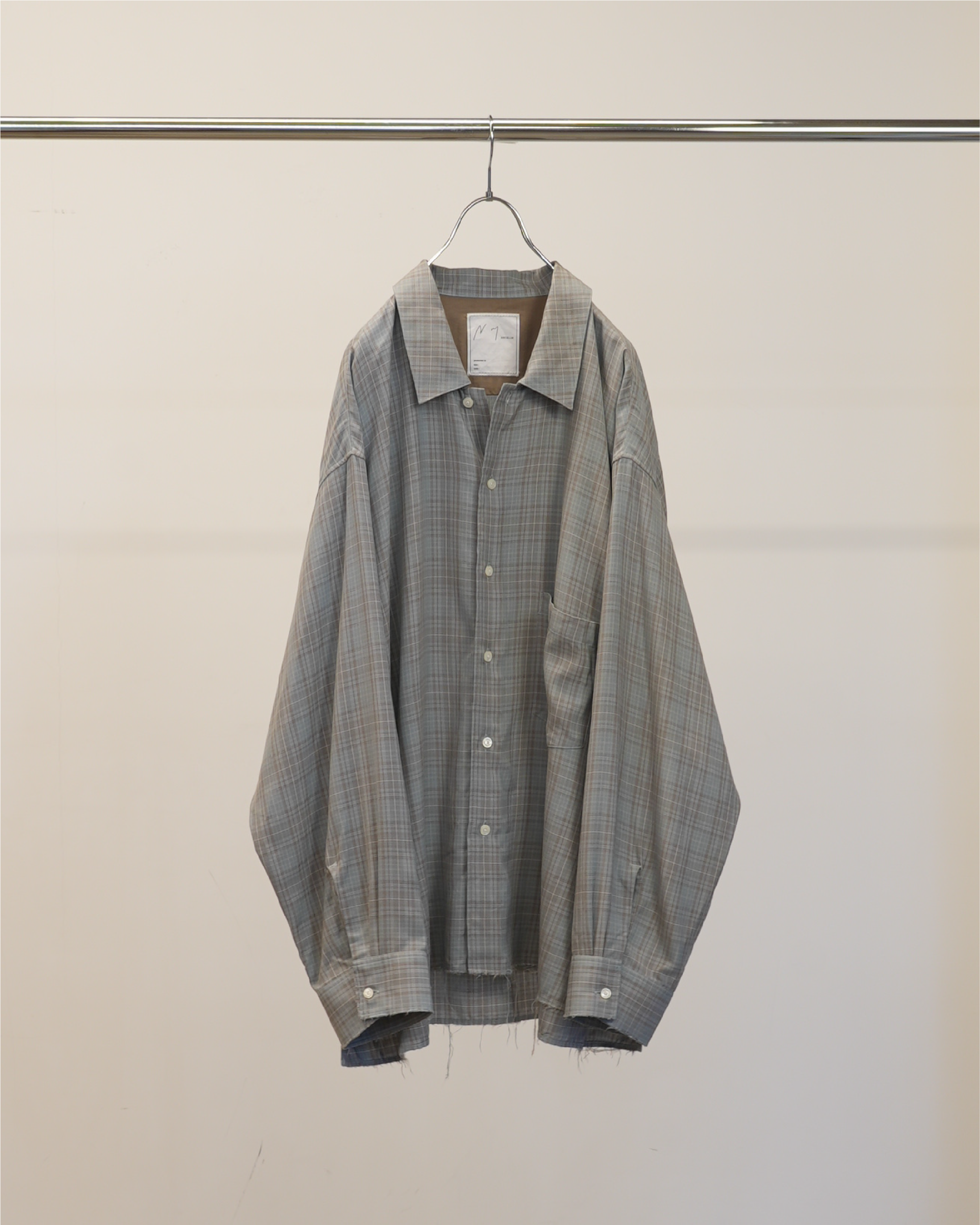 ANCELLM / アンセルム AGING RAYON CHECK SHIRT AGING RAYON CHECK SHIRT(BLUE) – ANCELLM